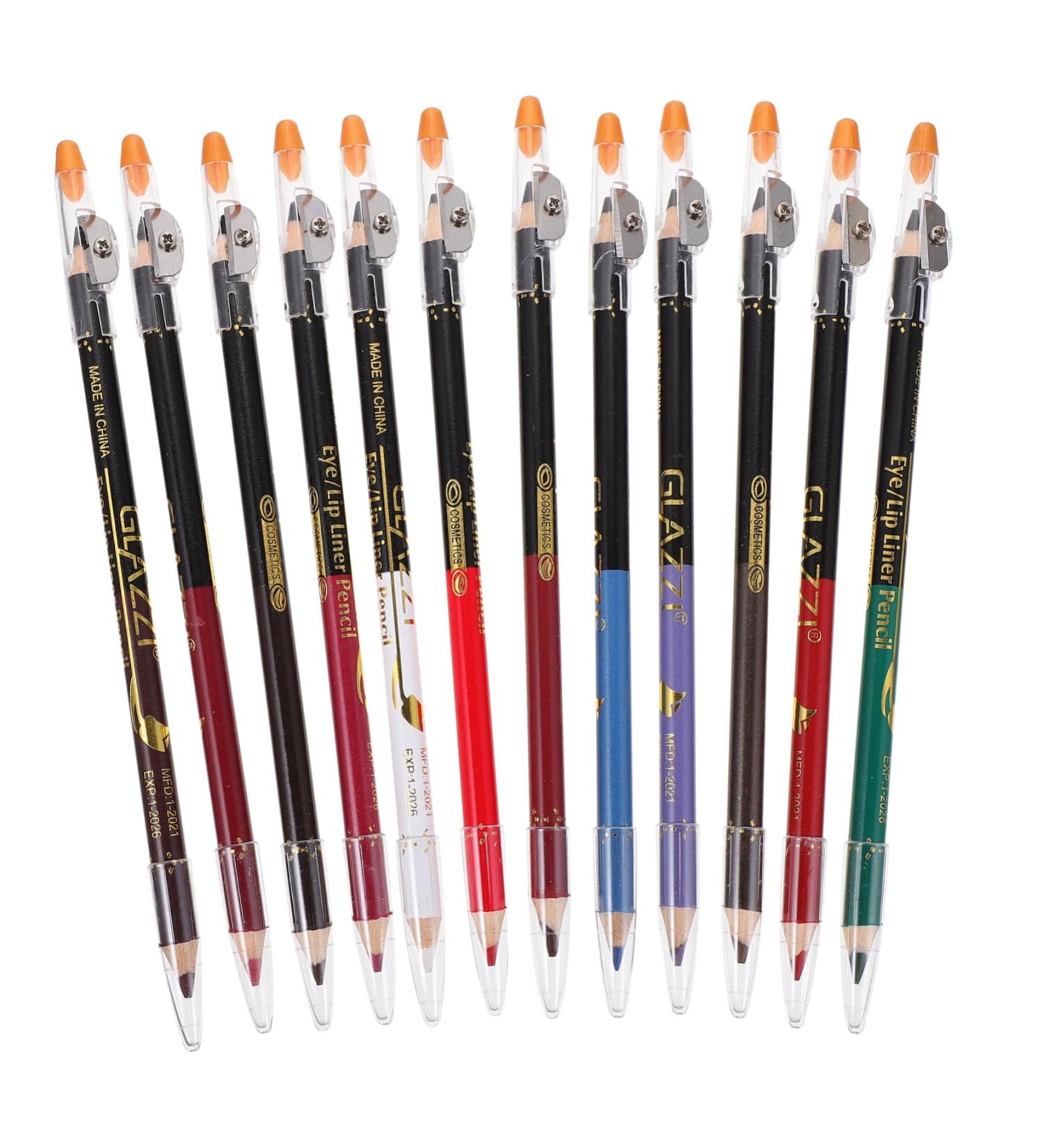 Outanaya 12pcs Lip Liner Eyeliner Waterproof Lip Liner Makeup Cosmetic Pen Lip Liner Pencil Lip Pencil Wooden - Buy Online on GoSupps.com