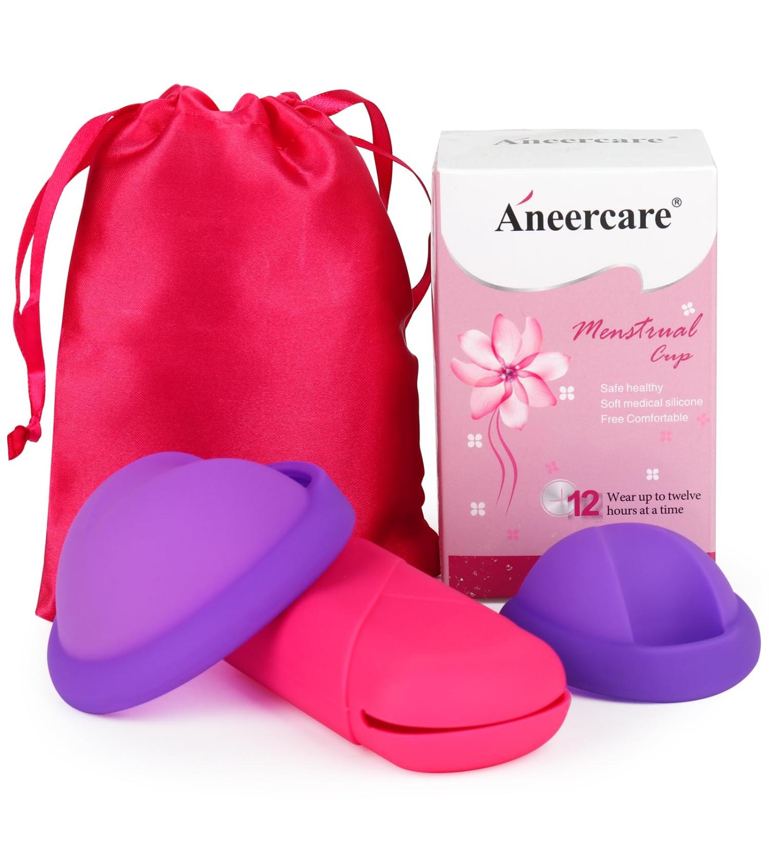 FENGQ Menstrual Disc Reusable Silicone Period Disc & Alternative to Tampons for Active Women (Purple S+L) - Buy Online on GoSupps.com