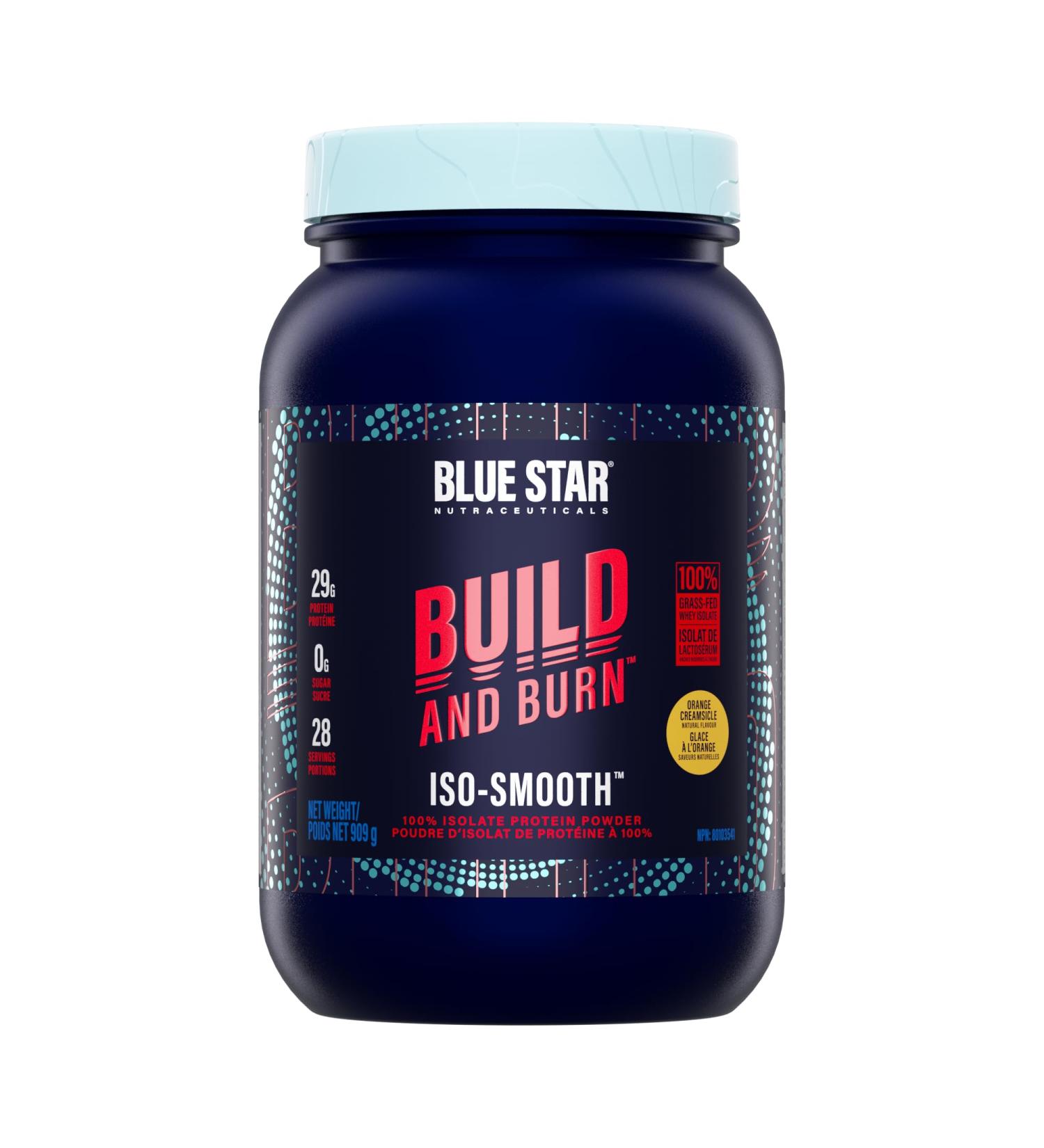 Blue Star Nutraceuticals Iso-Smooth 100% Isolate Whey Protein Powder 30g Protein Per Serving - Low Carb Keto Friendly - Easy Mixing and Absolutely Delicious Protein Shake (Orange Creamsicle) - Buy Online on GoSupps.com