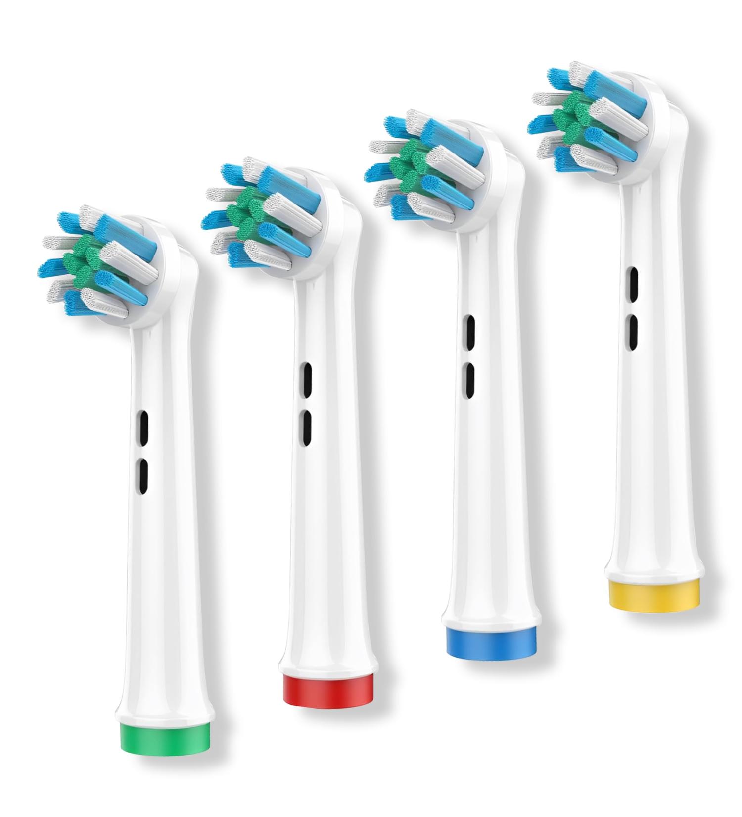 Braun Oral B Replacement Heads - Cross Action Electric Toothbrush Heads Compatible with Pro 1000/2000/3000/5000/6000 | Pack of 4 - Buy Online on GoSupps.com