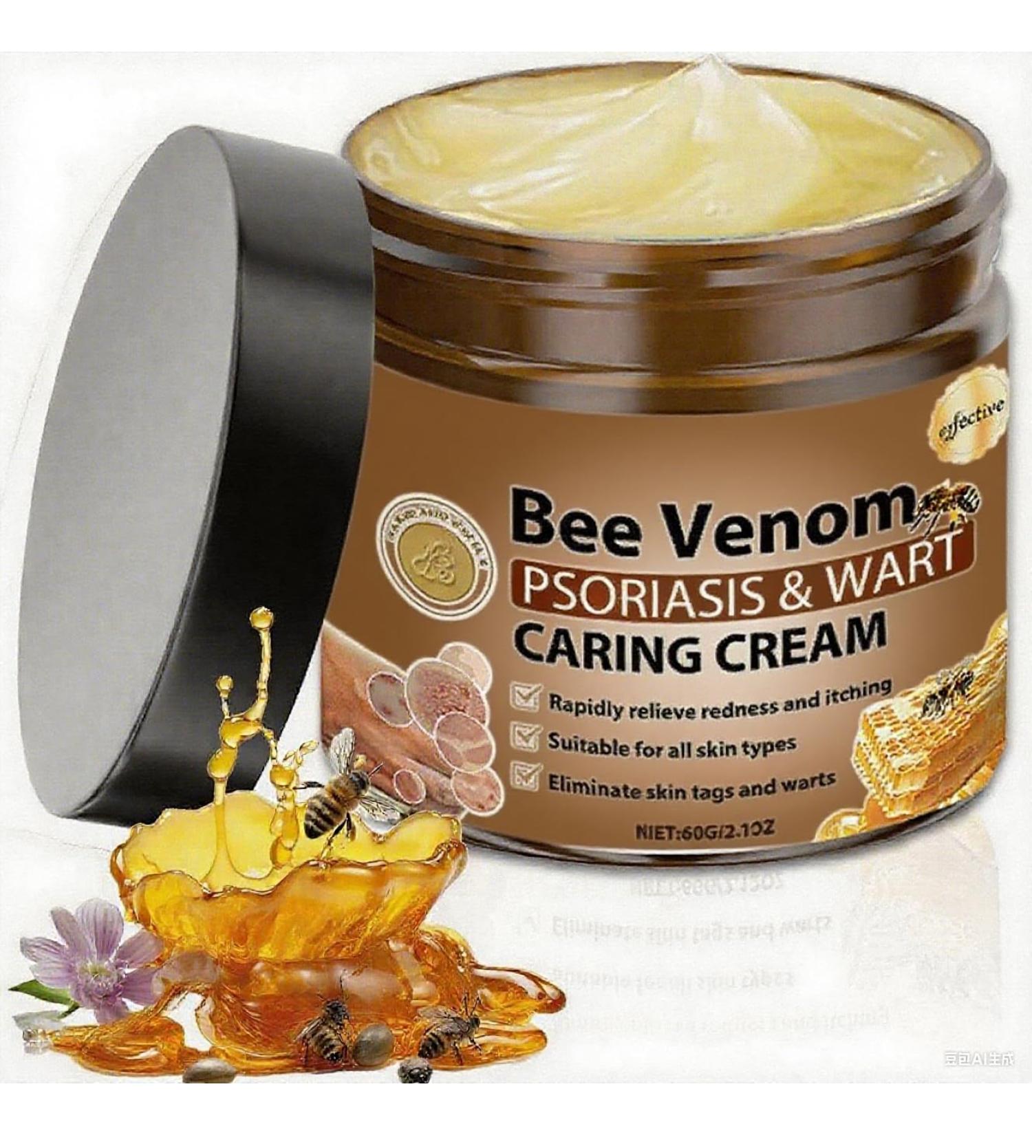 Caderno Inteligente Bee Venom Cream for Women and Men Natural Bee Venom for All Skin Types 2.12 OZ Brown