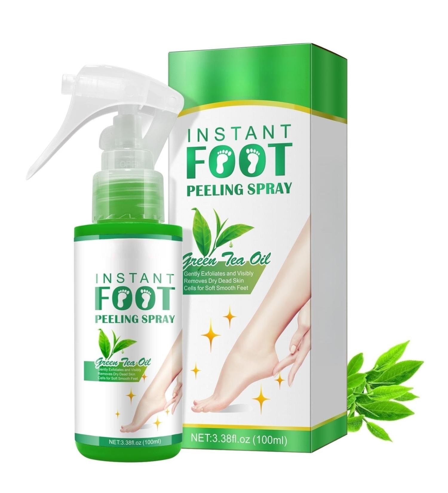 Tongyend Foot Peel Spray Foot Mask Orange Oil Instant Hydrating Nourish Foot Peeling Spray Exfoliator For Cracked Rough Heels & Calluses on Feet Elbows Toes Fingers (GreenTea) - Buy Online on GoSupps.com