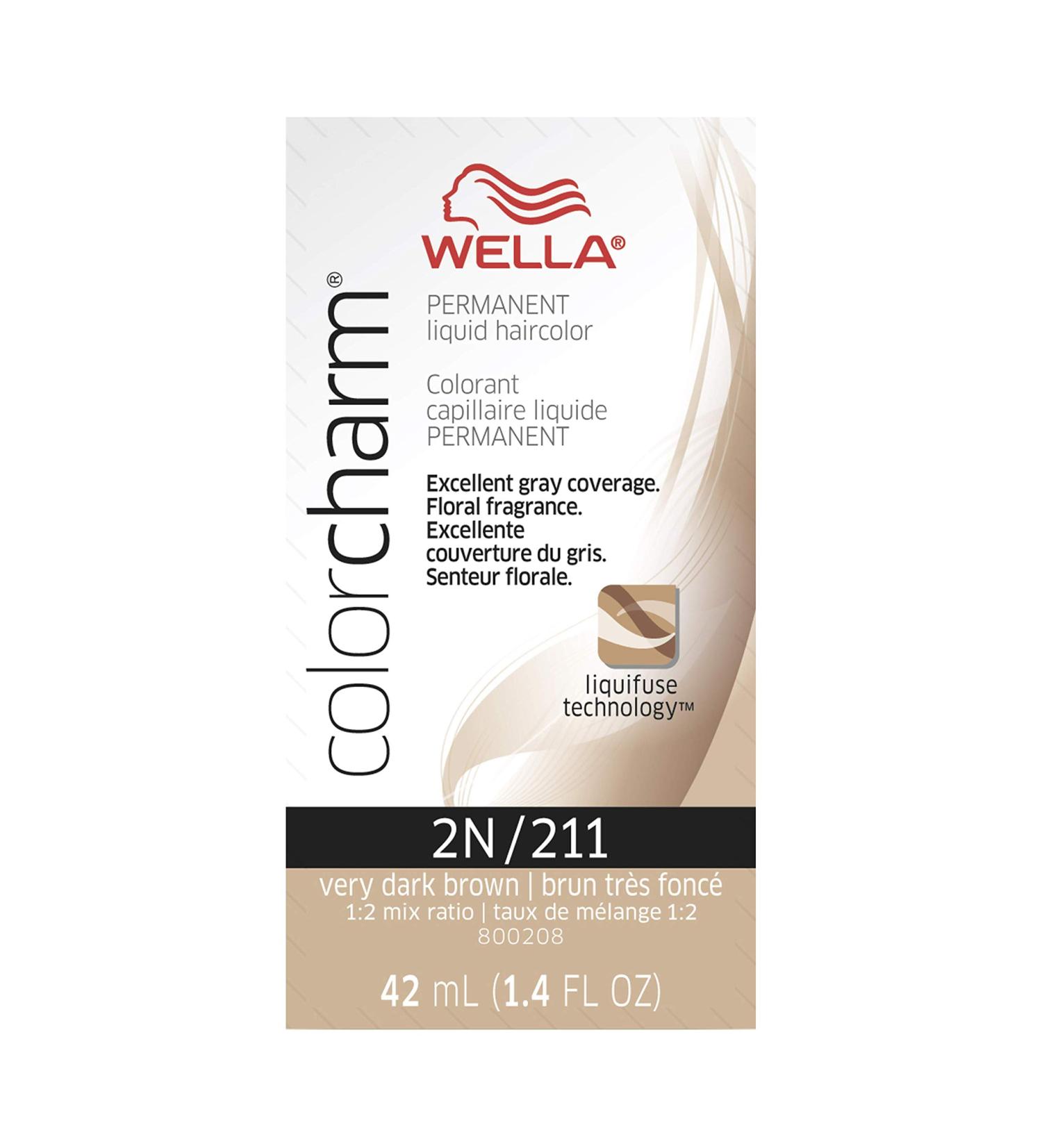 Wella Color Charm 2N Very Dark Brown Permanent Hair Color for Gray Coverage - Buy Online on GoSupps.com