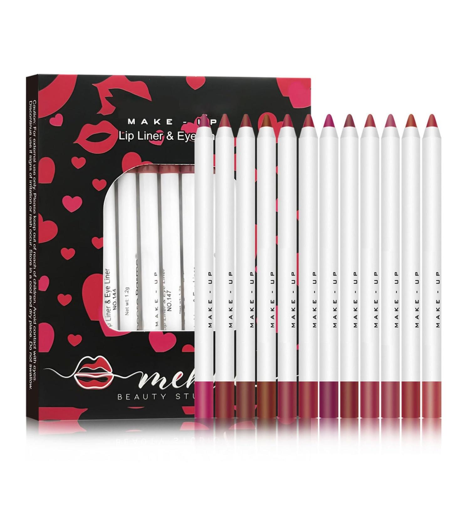  G n rique Lip pencil makeup lip liner | 12-color matte lip pencil | Waterproof and long-lasting matte lip pencil nude shade for women and girls - Buy Online on GoSupps.com