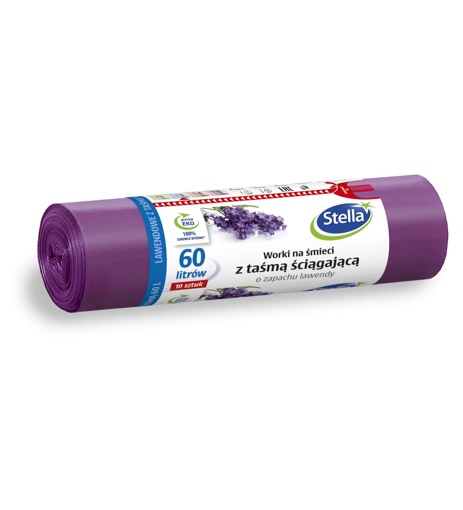 Stella 009909 Lavender Garbage Bags (60L 10 Pack) - Durable LDPE Waste Bags with Train Tape for Household Use - Buy Online on GoSupps.com