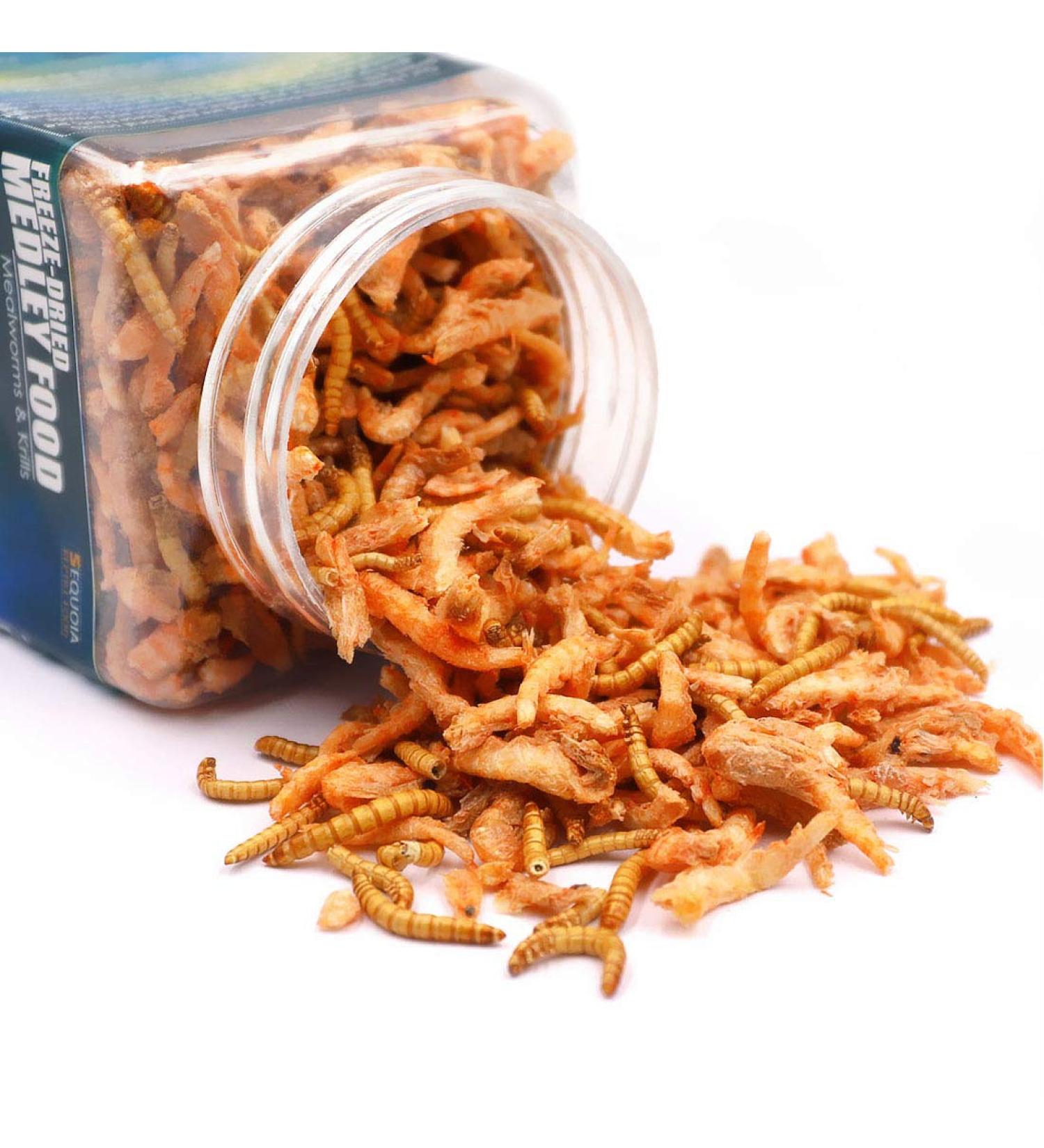Freeze Dried Shrimp & Mealworms Medley for Aquatic Turtle, Beard Dragon, Reptiles & Amphibians - 3 oz - Buy Online on GoSupps.com
