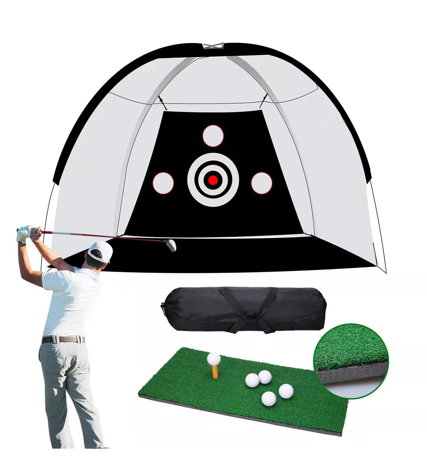 Retouhqp Golf Net with Target for Backyard Driving - Foldable Practice Set with Mat, Balls, Tees, Carry Bag - Indoor/Outdoor Golf Training Aid - Buy Online on GoSupps.com