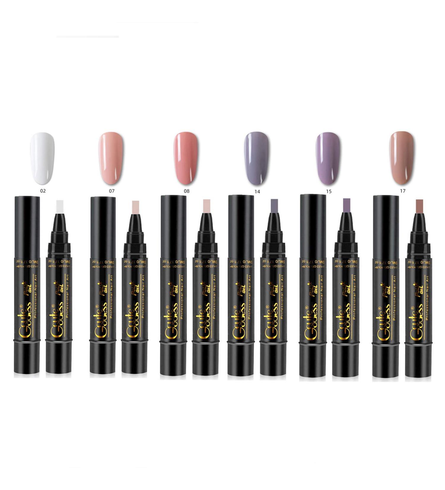 Gel Nail Polish Pen Set - 6pcs, One Step 3 in 1 Soak Off UV LED Lamp Gel Nail Kit - Buy Online on GoSupps.com