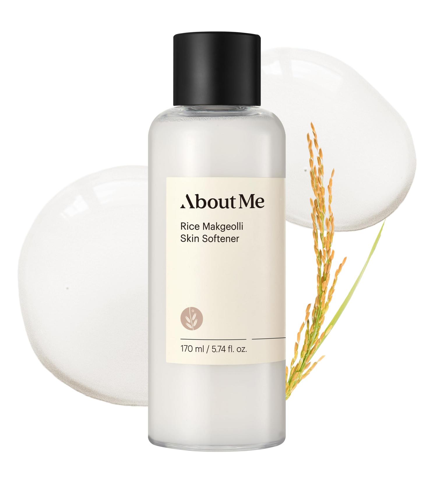 About Me Rice Makgeolli Skin Softener Triple Ferment Milky Toner with 5 Ceramides & Galactomyces Hydrating Essence Toner for Glass Skin Fragrance-Free for Dry Sensitive Skin 5.74 fl oz - Buy Online on GoSupps.com