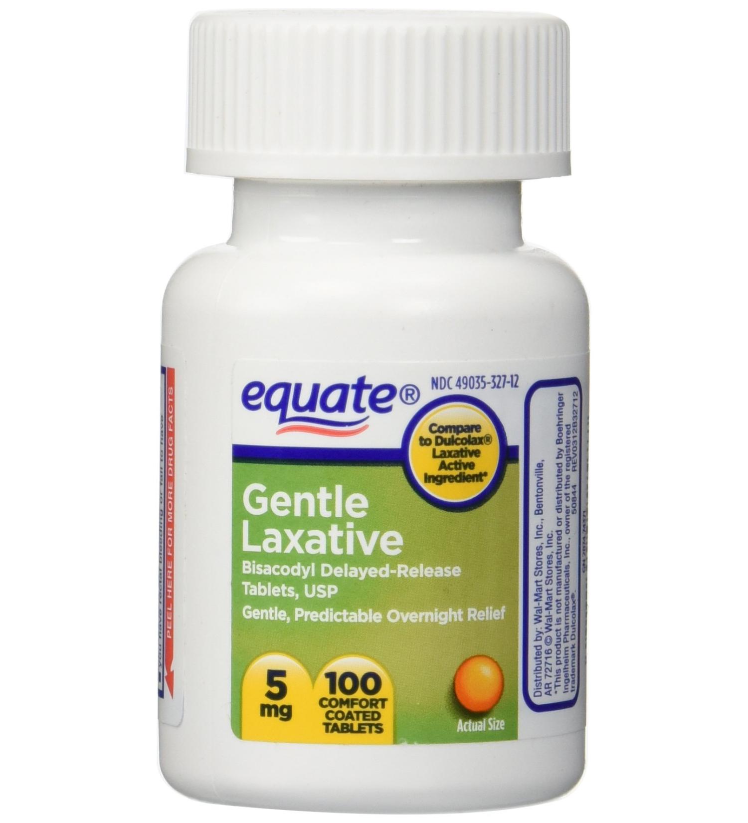 Equate Gentle Laxative Delayed-Release 100 Tablets (Compare to Dulcolax) (1)
