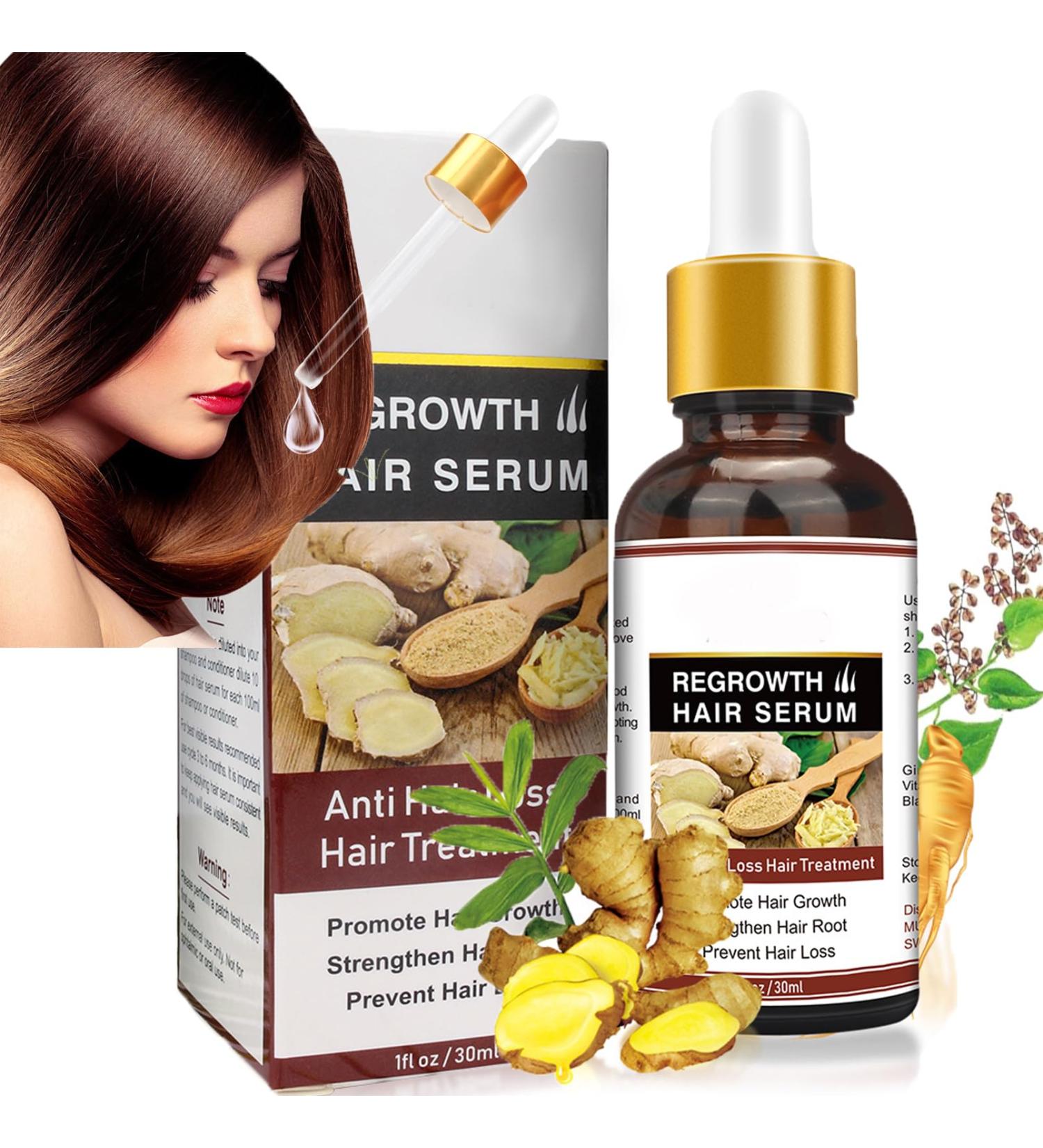 Ginger Hair Growth Serum Anti Hair Loss Hair Serum Ginger Hair Growth Oil for Thinning Hair Strengthening Hair Roots & Promote Hair Growth Anti Hair Loss Essence Gentle Hair Care for Men&Women-30ml - Buy Online on GoSupps.com