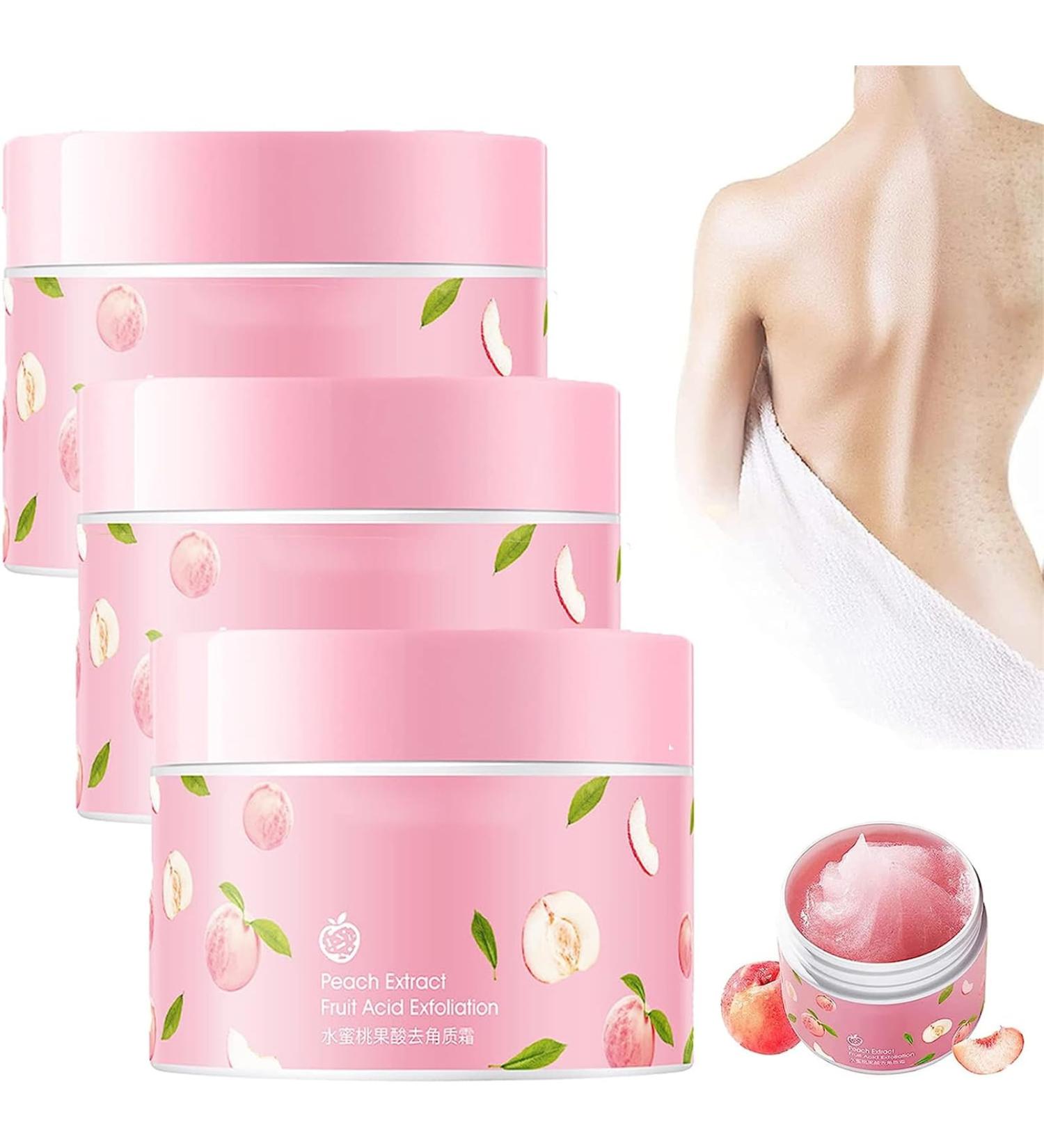 Peach Extract Exfoliating Mud Smooth and Tight Natural Peach Body Scrub Deep Cleansing Body Scrub Exfoliating Scrub for Rough Drying and Cuticle Buildup - Buy Online on GoSupps.com