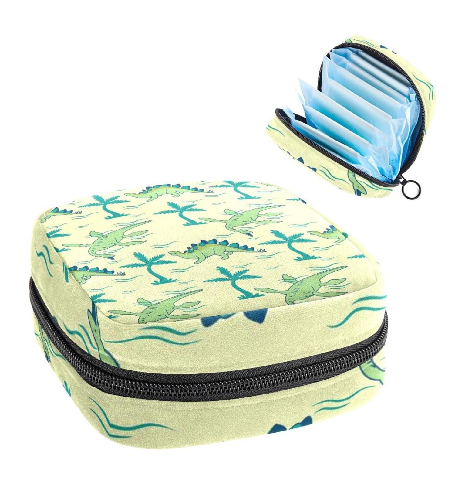 Womens Bonds Dinosaur Palm Pattern Portable Period Kit - Stylish Storage Pocket Bag for Females | Perfect Travel Accessory - Buy Online on GoSupps.com