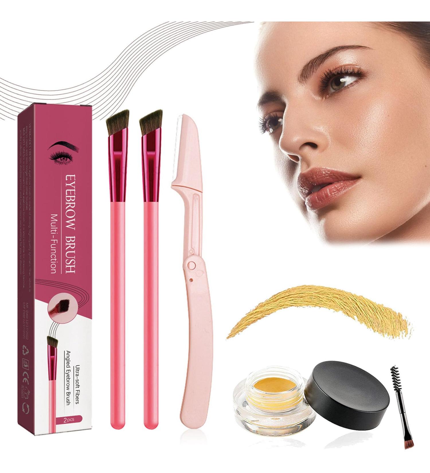 Anjoize Eyebrow Pen Anjoize 4D Laminated Brow Grooming Kit Anjoize Eyebrow Brush Home Eyebrow Care Kit 4D Laminated Ultra-thin Angled Eyebrow Brush with Waterproof Eyebrow Gel (H) - Buy Online on GoSupps.com