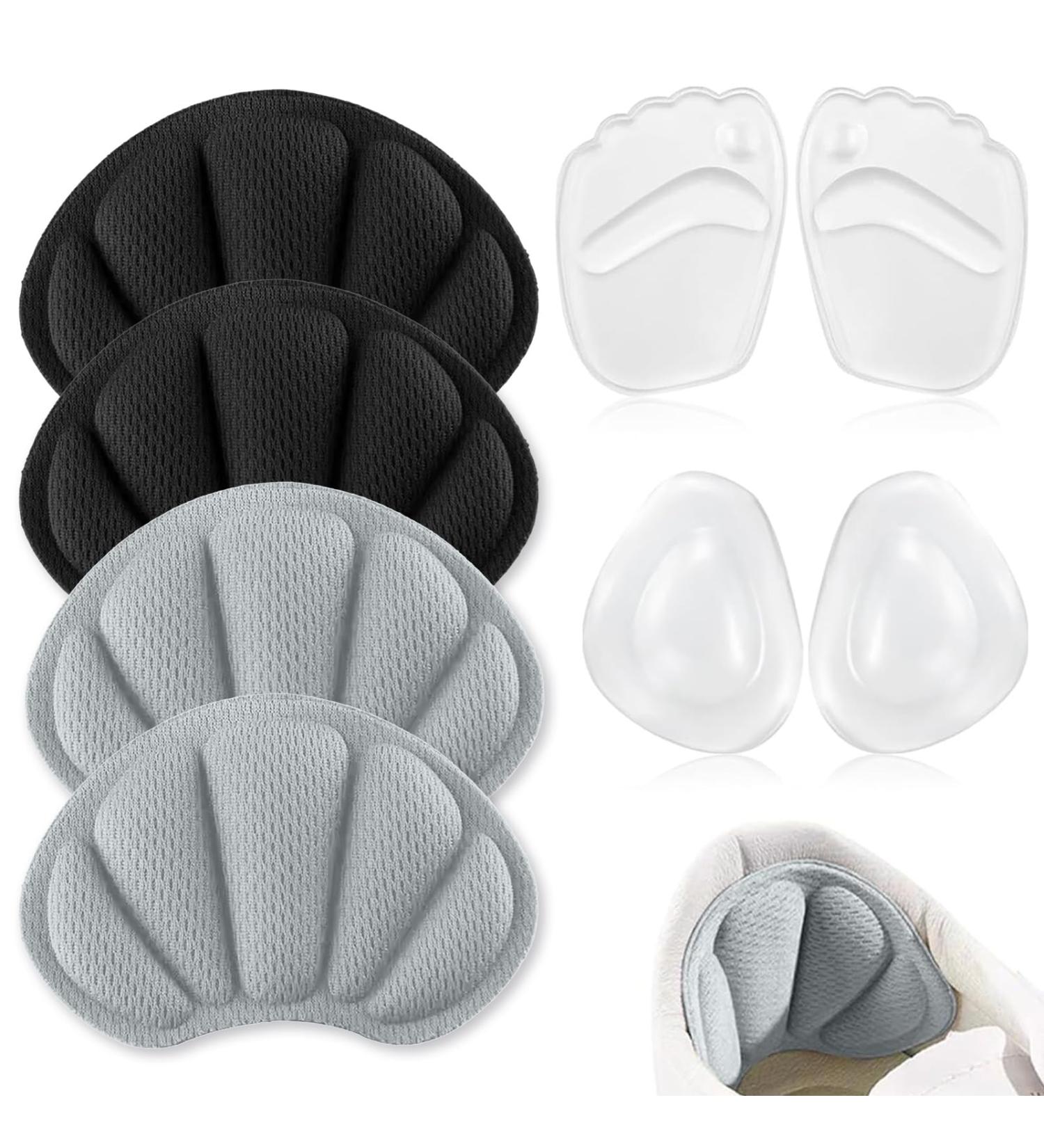 8 Pairs Forefoot Gel Cushions - Self-Adhesive Heel Inserts for High Heels | Anti-Slip Foot Care Insoles for Men & Women - Buy Online on GoSupps.com