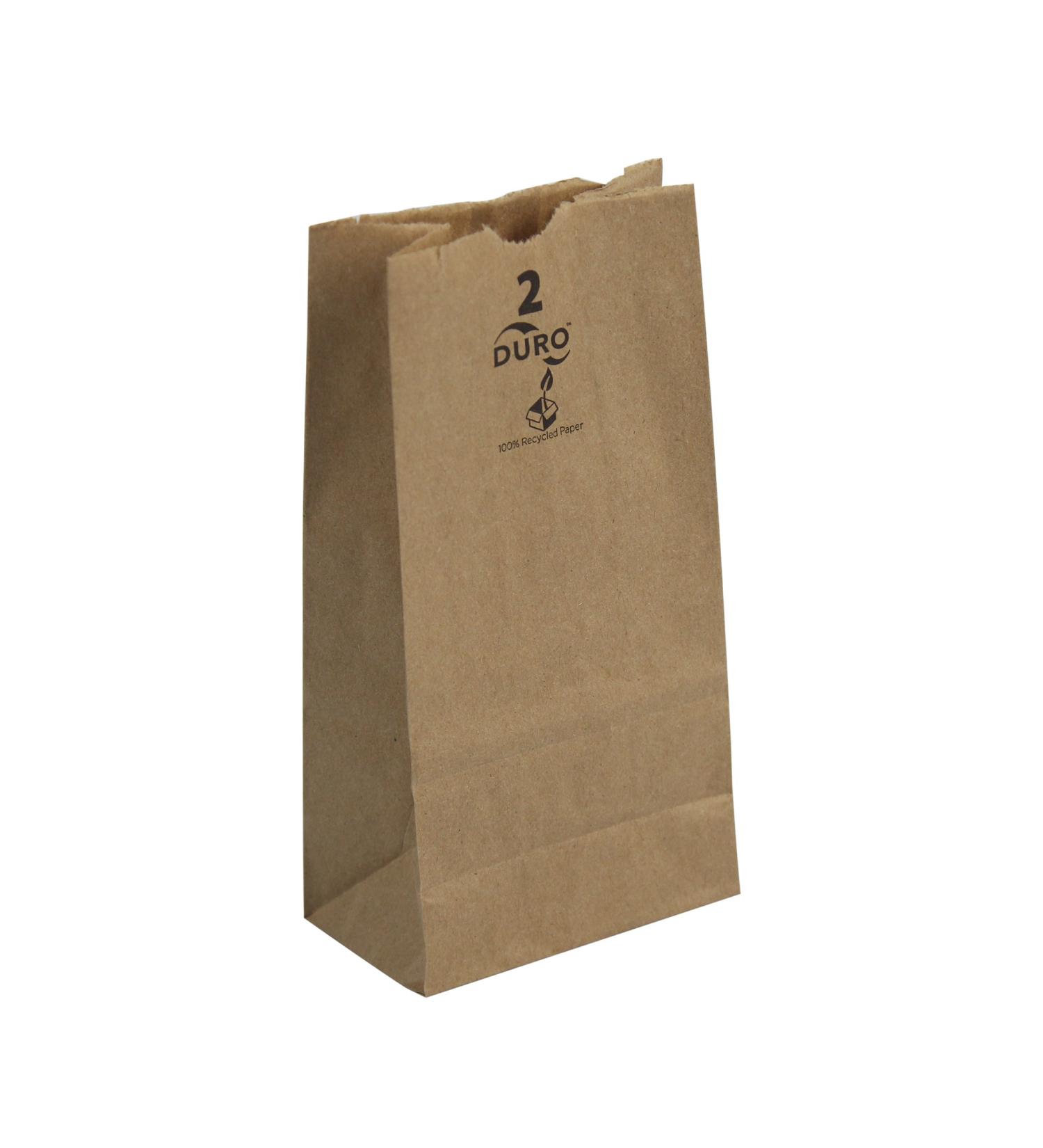 Duro ID# 18402 2# SOS Bag 30# 100% Recycled Natural Kraft 500pk 4-5/16 x 2-7/16 x 7-7/8 - Buy Online on GoSupps.com
