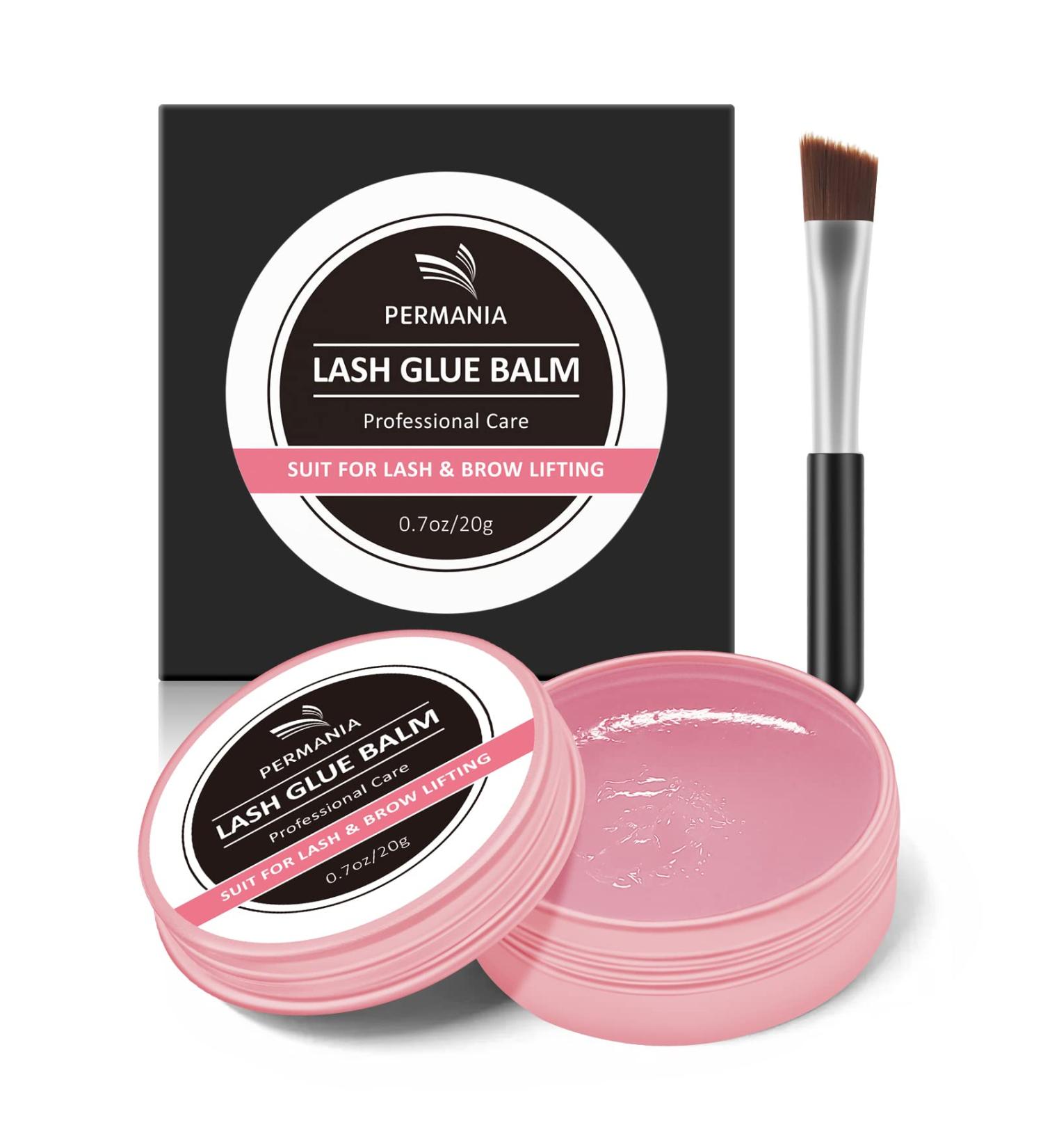 PERMANIA Lash Lift Glue Adhesive - Strong Viscosity and Water Solubility - 2023 New Eyelash Lifting Balm 0.71oz/20g - Rose Color - Ideal for Eyelash Perm Kit - Buy Online on GoSupps.com