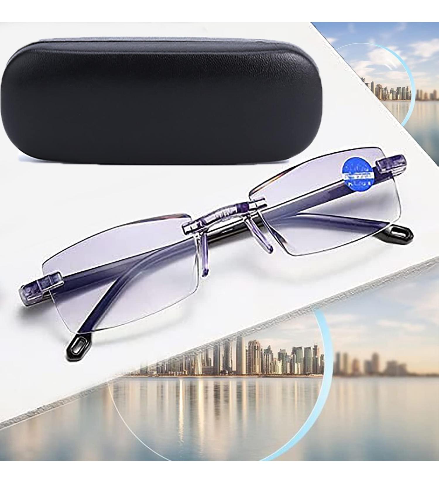 JNWAE Sapphire High Hardness Anti-Blue Progressive Far and Near Dual-Use Reading Glasses  Reading Glasses  for Myopia Farsightedness in The Elderly (+1.50/50-55 Year of Age) - Buy Online on GoSupps.com