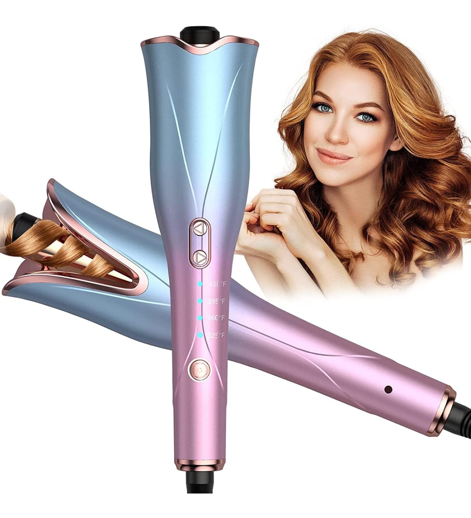 SunshineFace Automatic Hair Curler for Long Hair Rotating Curling Iron Curling Wand with 4 Temps 3 Timer Settings Auto Shut-Off for Hair Styling - Buy Online on GoSupps.com
