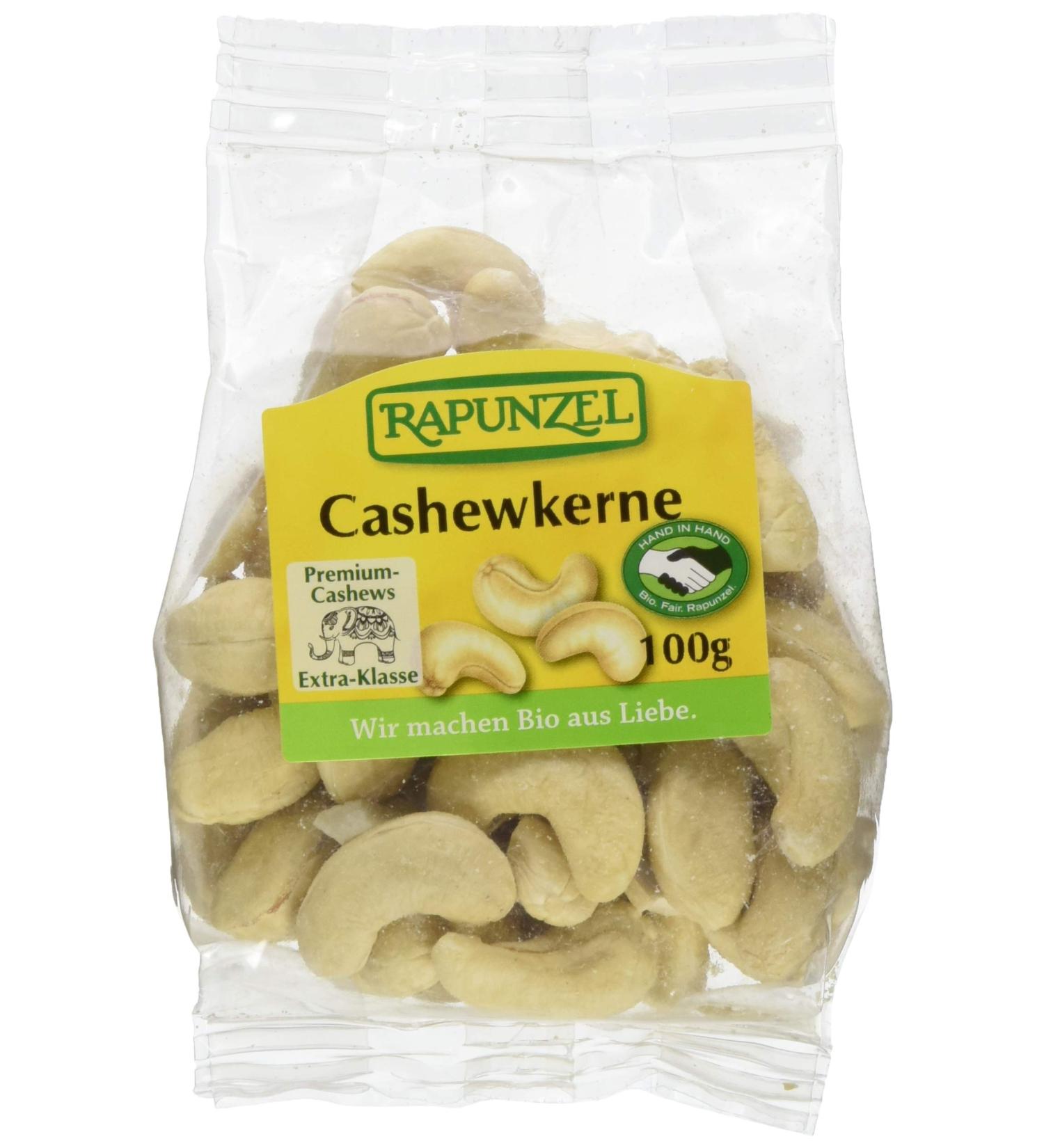 Buy Organic Rapunzel Whole Cashews (4 x 100g) - Premium Quality International Shipping - Buy Online on GoSupps.com