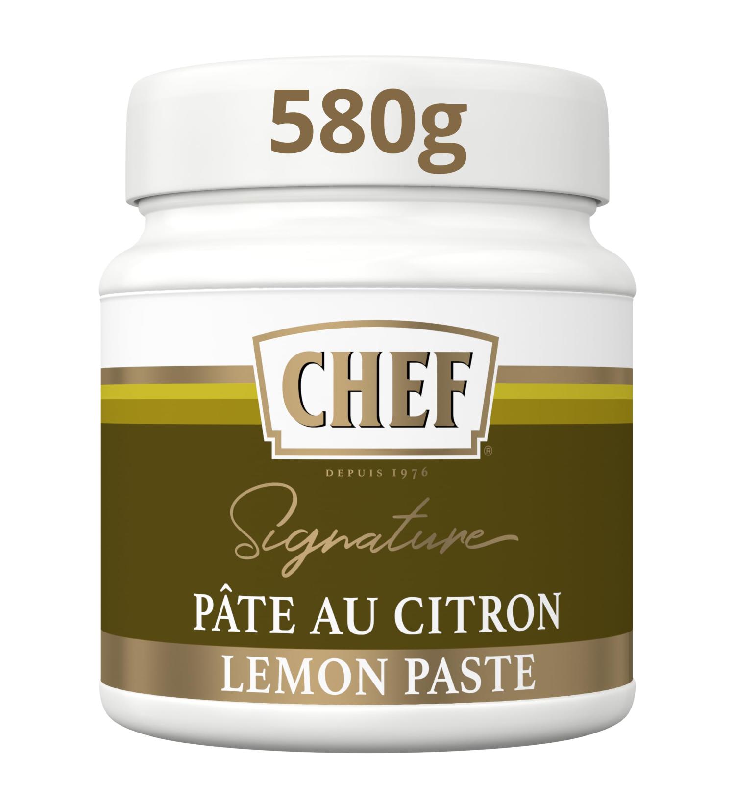 CHEF Lemon Paste - Vegan and Gluten Free - Culinary Aids Signature Range in Dough - 580g Jar - Buy Online on GoSupps.com