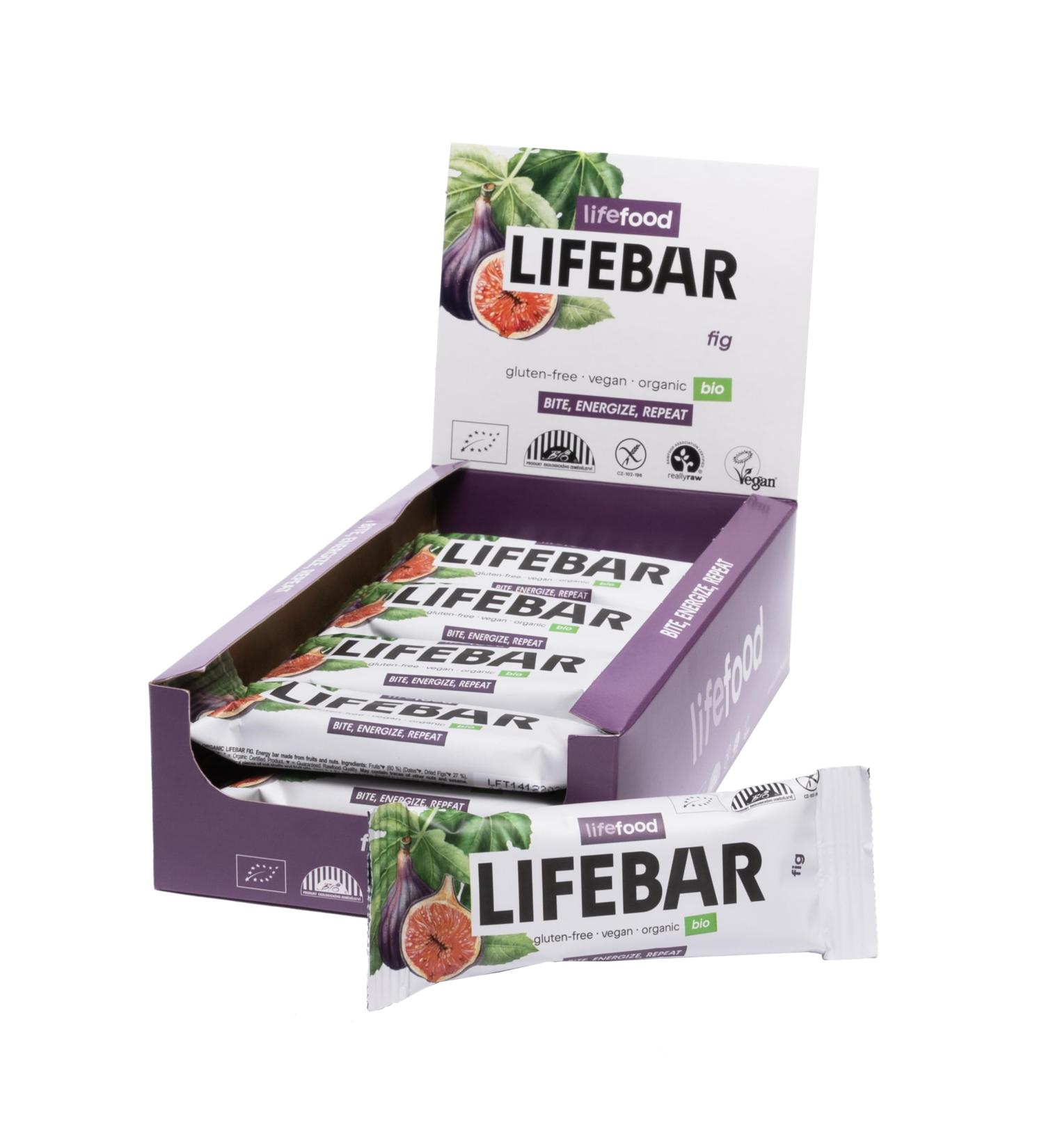 Lifefood Lifebar Energy Seal - Vegan Sports Bars Raw Organic Gluten-Free Lactose-Free No Added Sugar - 15 Pack (Fig Flavor) - Buy Online on GoSupps.com