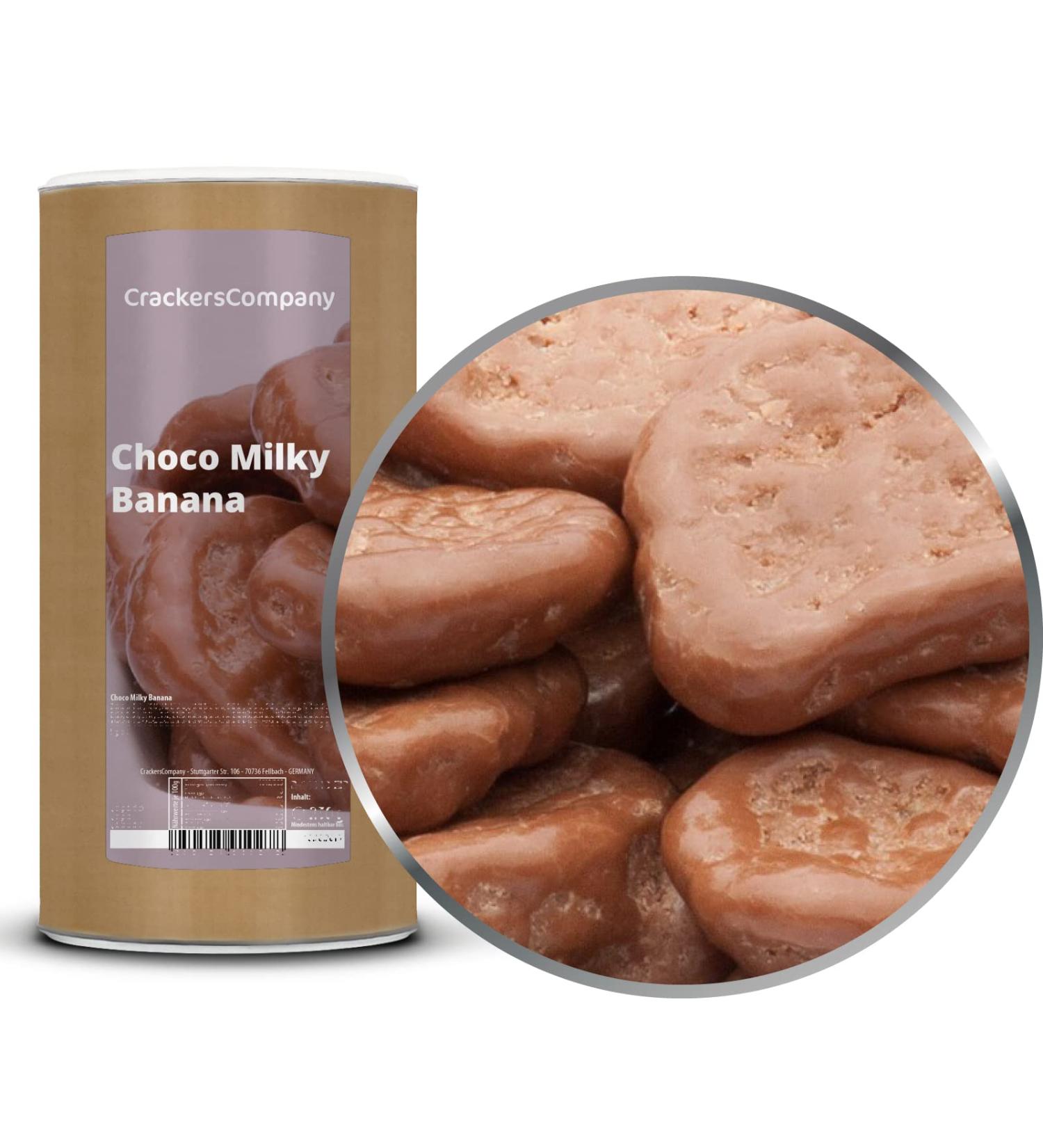 Crackerscompany 1 x 650g chocolate-covered bananas with real sunlit banana slices in full milk chocolate vegetarian gluten-free