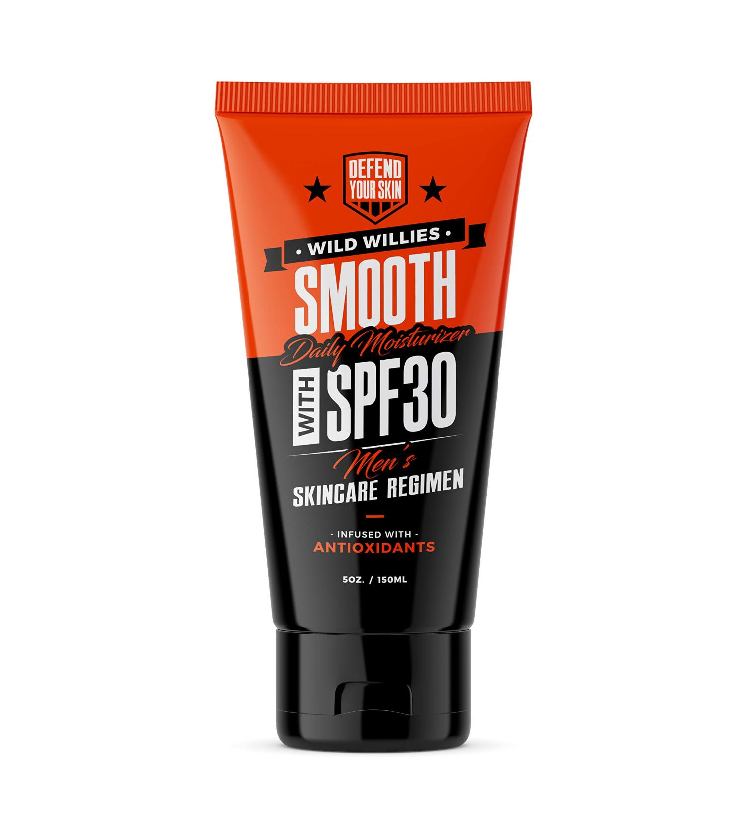 Wild Willies Men's SPF 30 Daily Facial Moisturizer - Lightweight Moisturizer with Antioxidants and Essential Oils for Dry or Oily Skin - Buy Online on GoSupps.com
