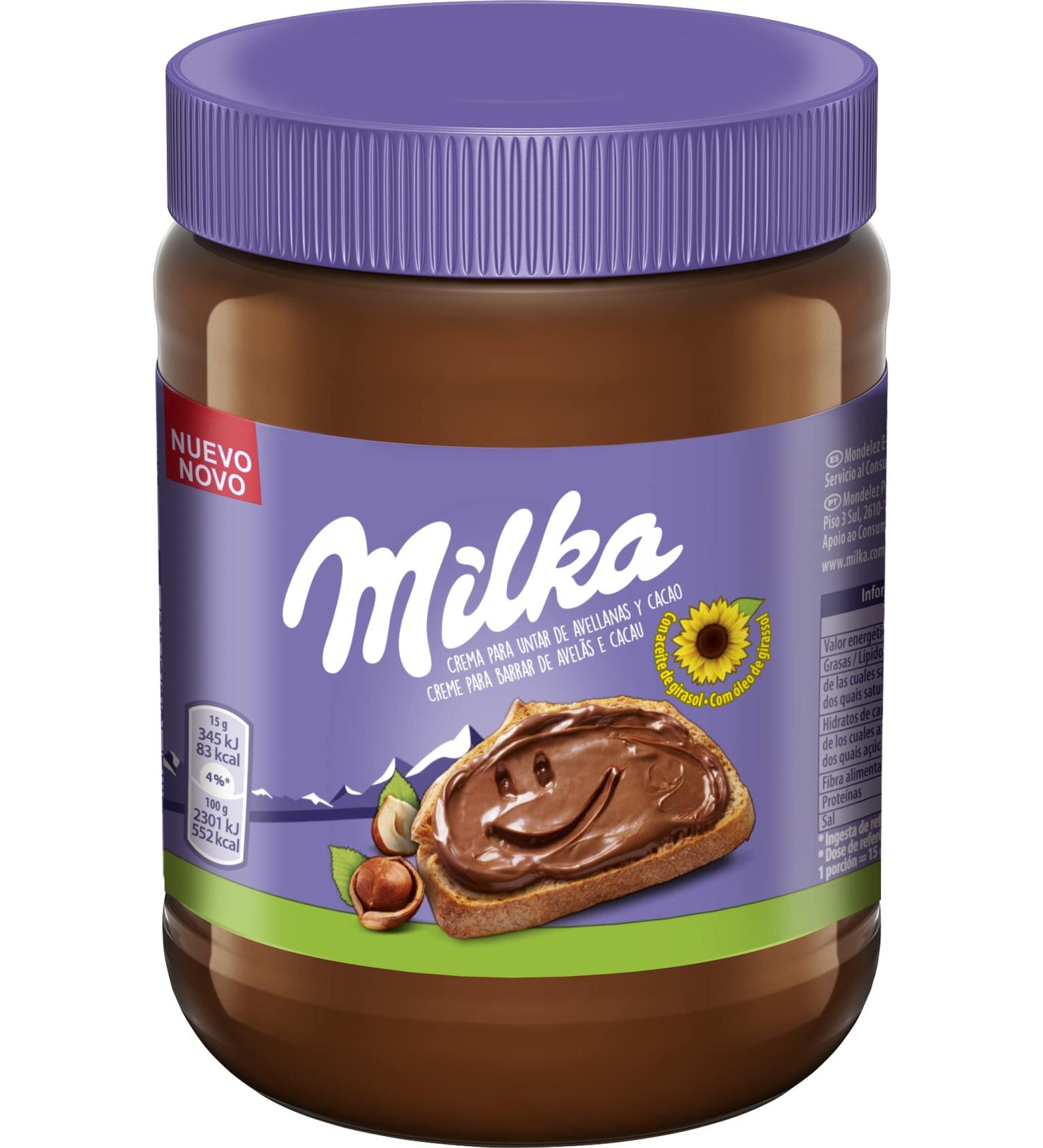 Milka Hazelnut and Cocoa Spread made with 100% Alpine milk and sunflower oil 600g - Buy Online on GoSupps.com