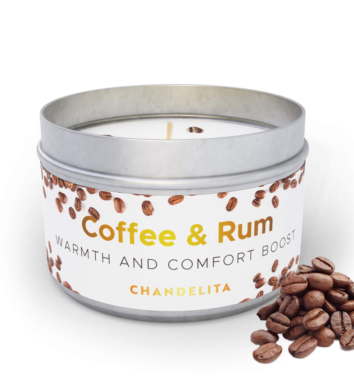 Chandelita Coffee Aroma Candle - Enhance Focus & Well-Being with Light Rum Scent - International Shipping - Buy Online on GoSupps.com