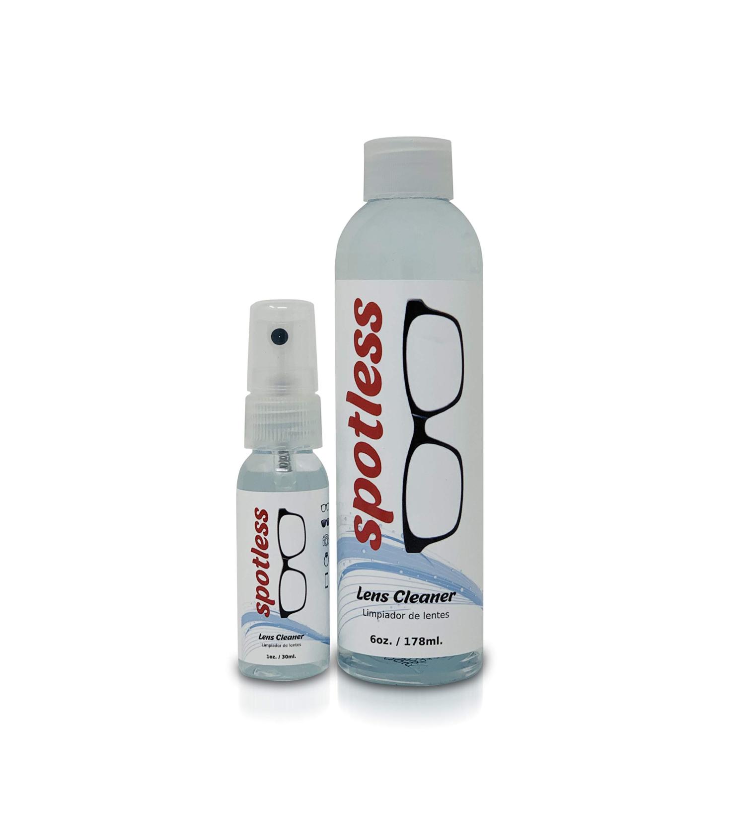 Spotless Lens Cleaner Spray - Advanced Eyeglass & Sunglass Cleaner | 1 oz Spray + 6 oz Refill Bottle | International Shipping Available - Buy Online on GoSupps.com