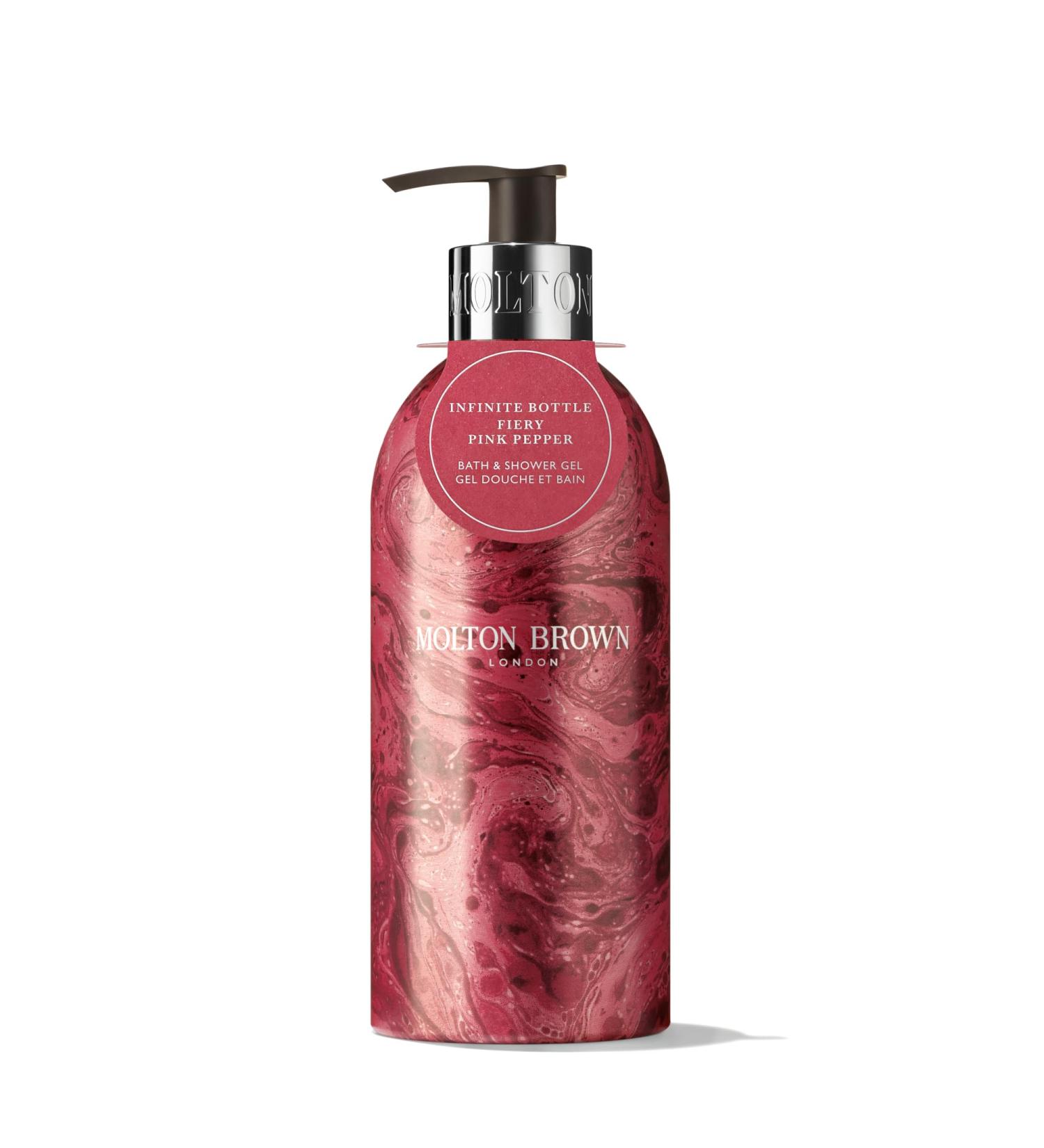 Molton Brown Fiery Pink Pepper Bath and Shower Gel Limited Edition Infinite Bottle 400 ml - Buy Online on GoSupps.com