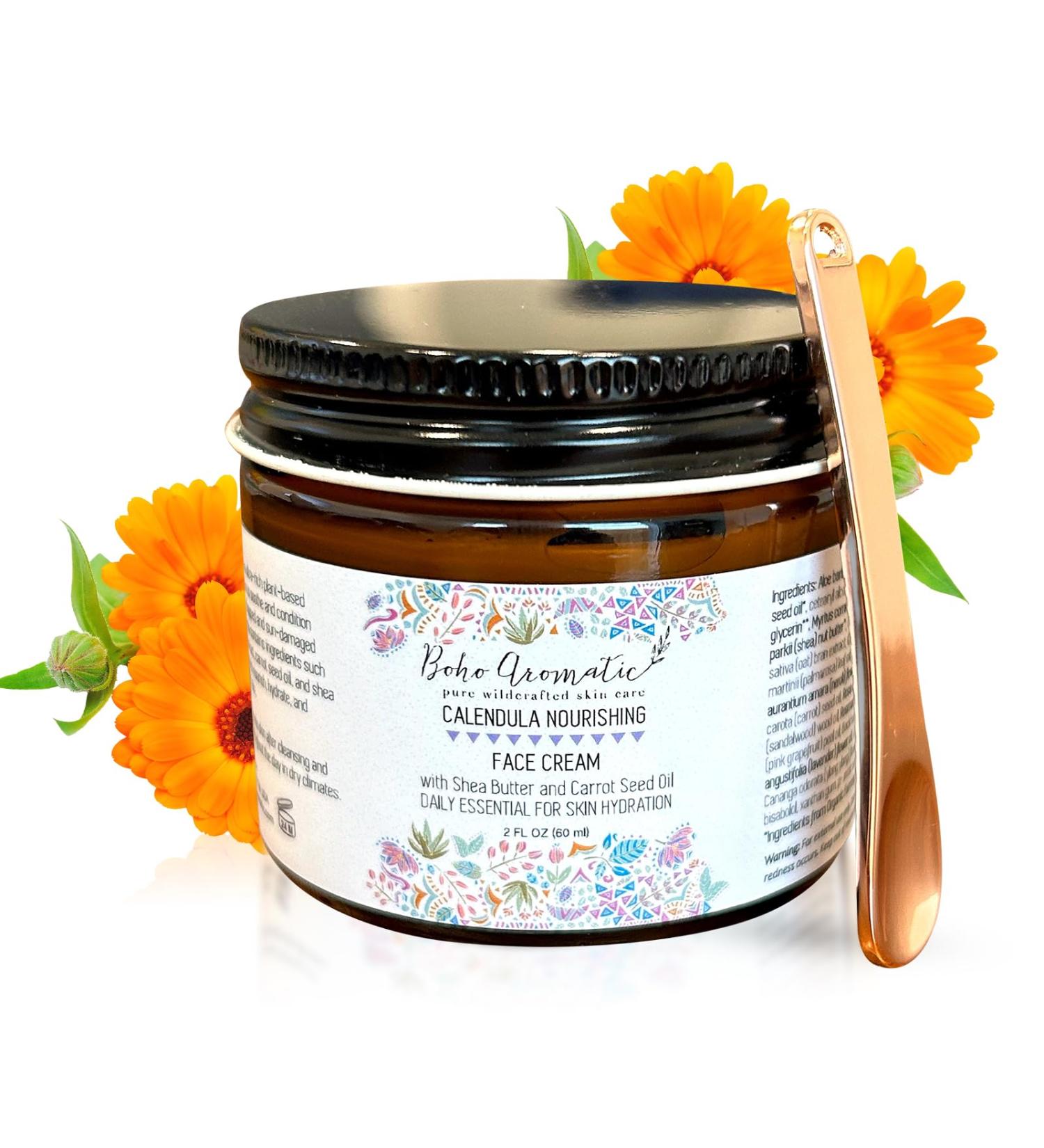 Calendula Nourishing Face Cream | Natural & Organic Hydrating Moisturizer for Dry Skin | Vegan Facial Cream | International Shipping Available - Buy Online on GoSupps.com