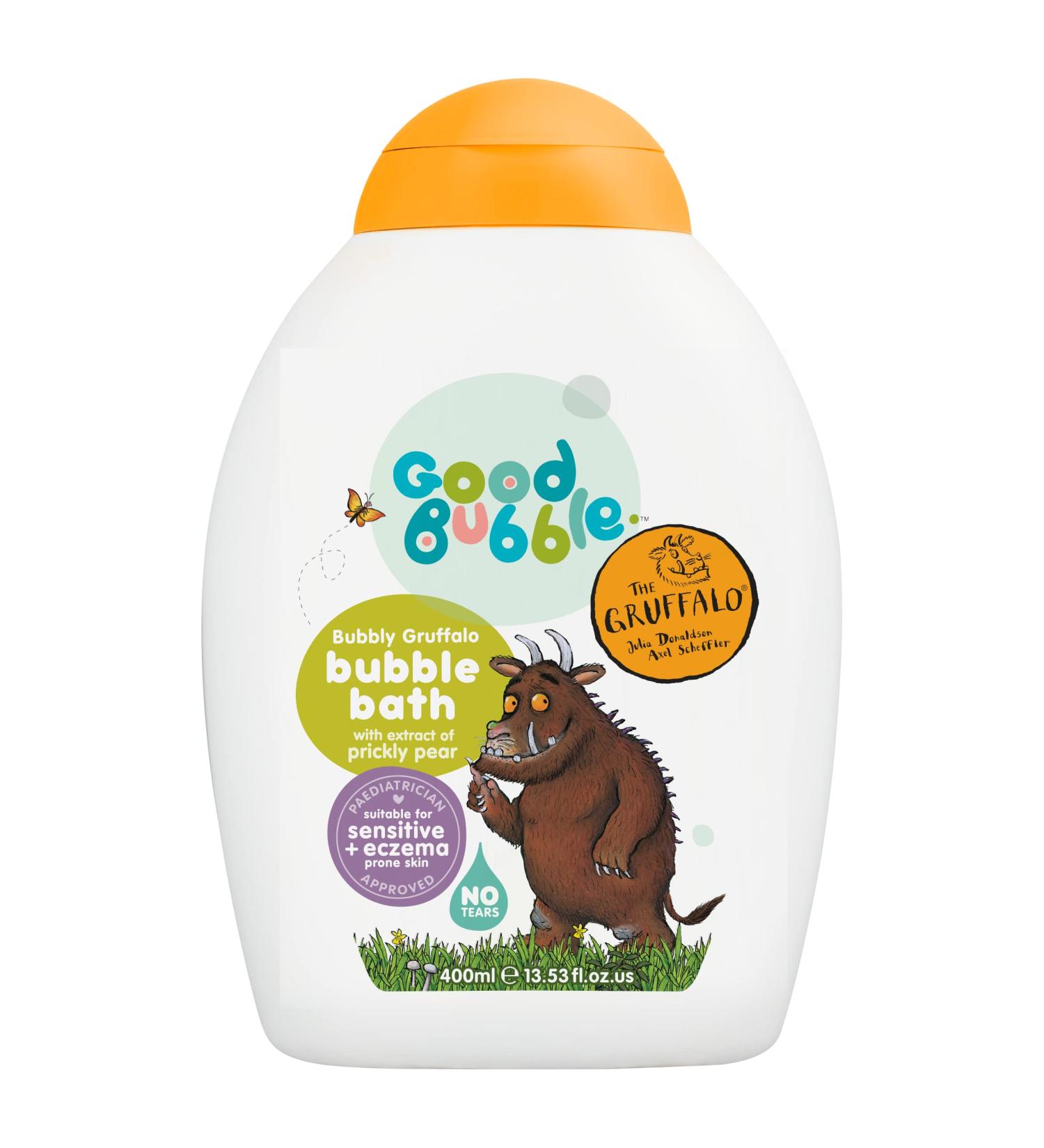 Good Bubble Gruffalo Bubble Bath 400ml - Tear-Free & Sulphate-Free Bubble Bath for Sensitive Baby Skin with Prickly Pear Extract - Ideal for Eczema-Prone Skin - Pack of 1 - Buy Online on GoSupps.com