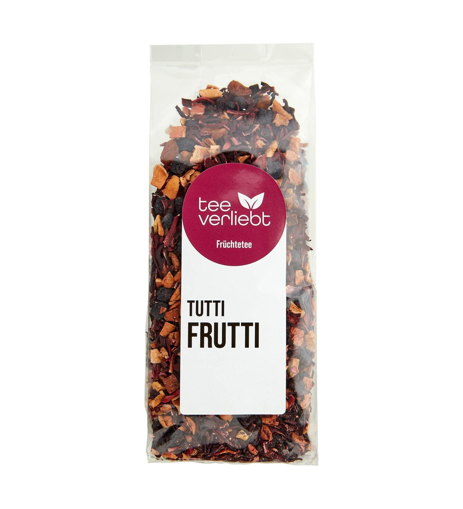FRUTEG Th de fruits perdant Tutti I Frutti 200 g | Th de fruits en vrac | Composition savoureuse du m lange de th avec des baies sauvages et une saveur d'abricot | Th de haute qualit l che 200g - Buy Online on GoSupps.com