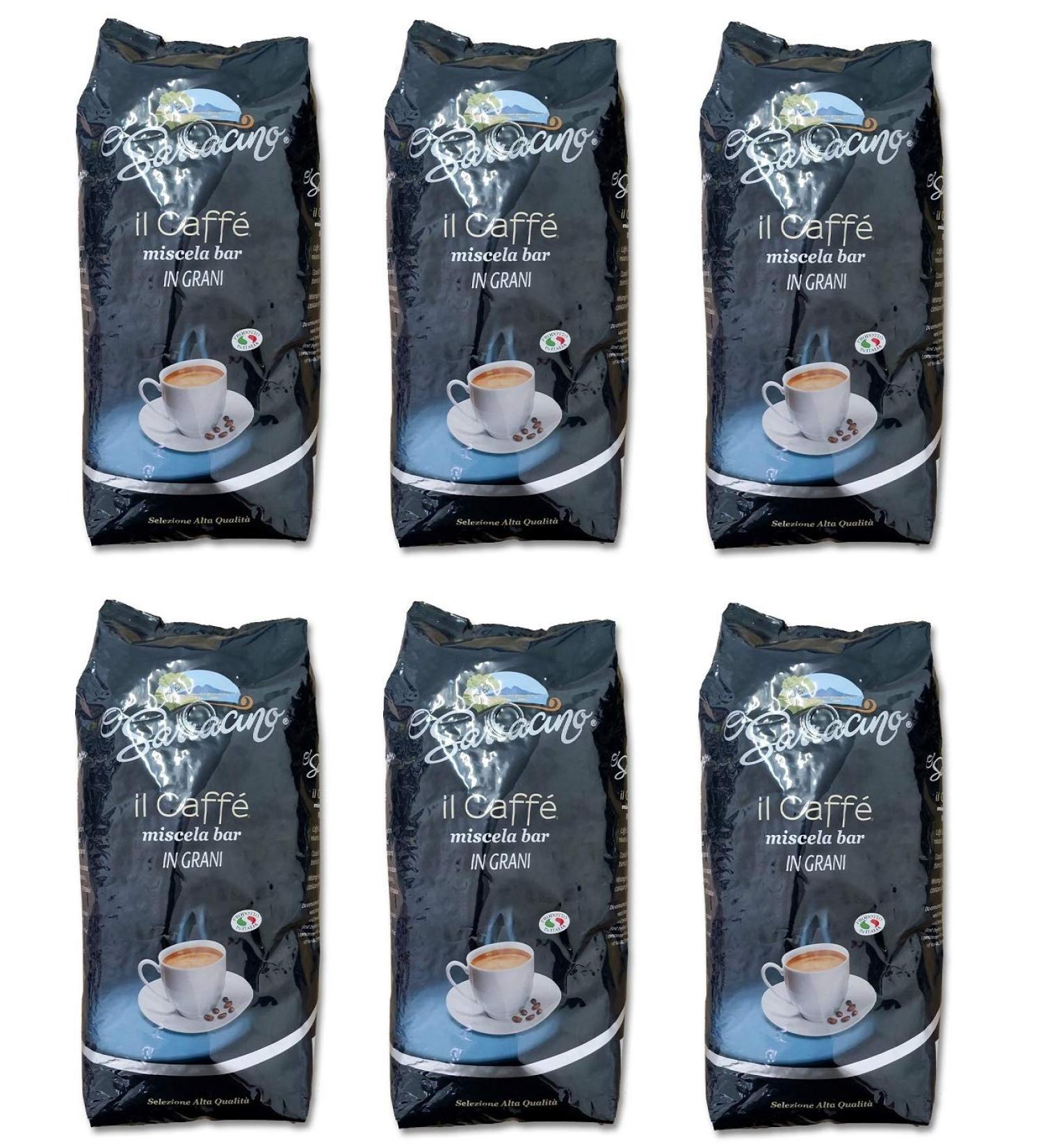 O' Sarracino 6x O Sarracino Il caff in grani roasted coffee beans coffee with classic taste high quality 1 kg