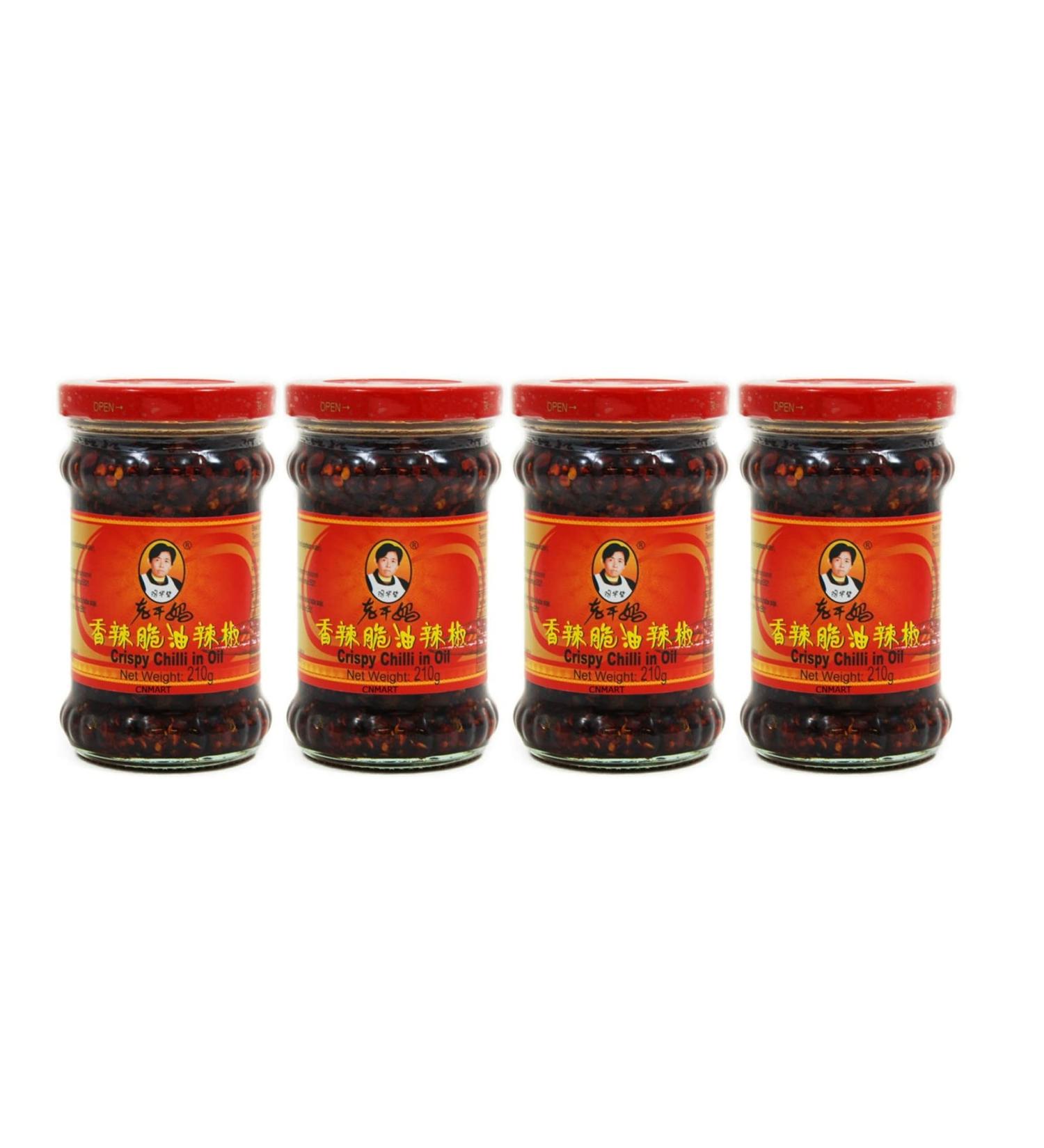 CNMART Laoganma Crispy Chilli in Oil 210g (Pack of 4) - Buy Online on GoSupps.com