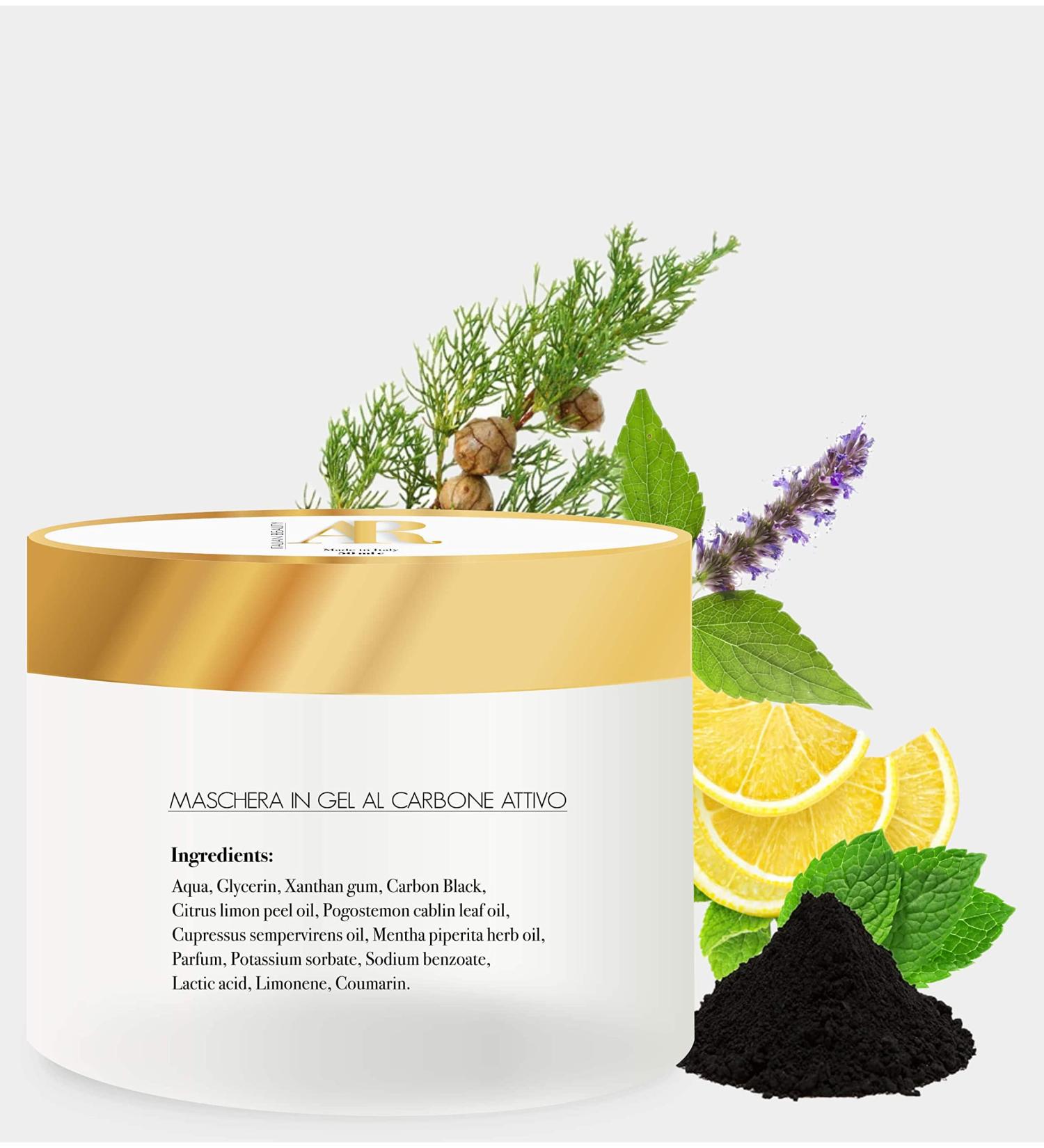 AR ANNA RUSSO Natural charcoal mask 50 g stop circles around the eyes detoxification peeling blackheads men women face and body - Buy Online on GoSupps.com