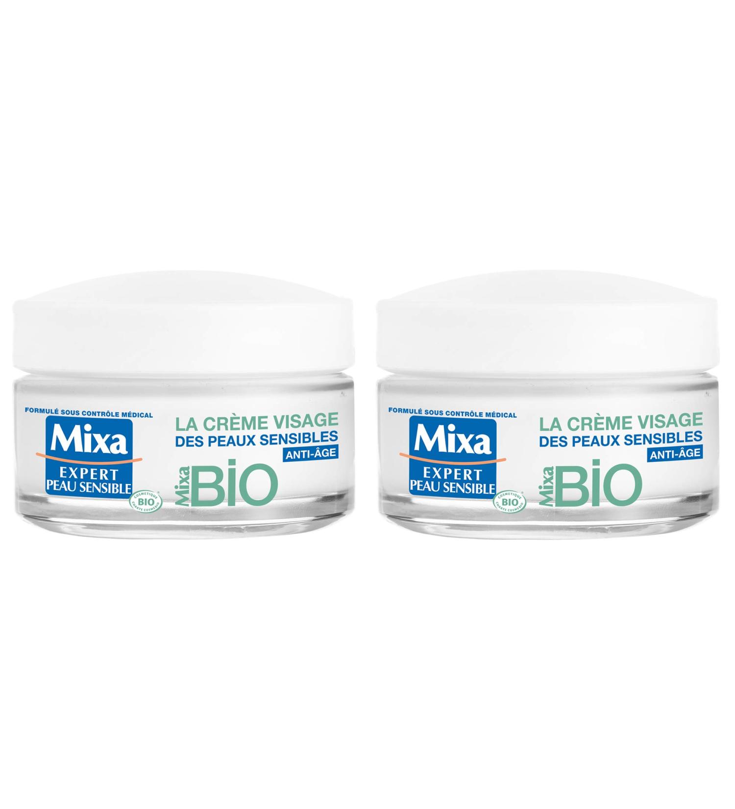 Mixa BIO - Anti-Aging Face Cream for Sensitive Skin - 50 ml - Pack of 2 - Buy Online on GoSupps.com