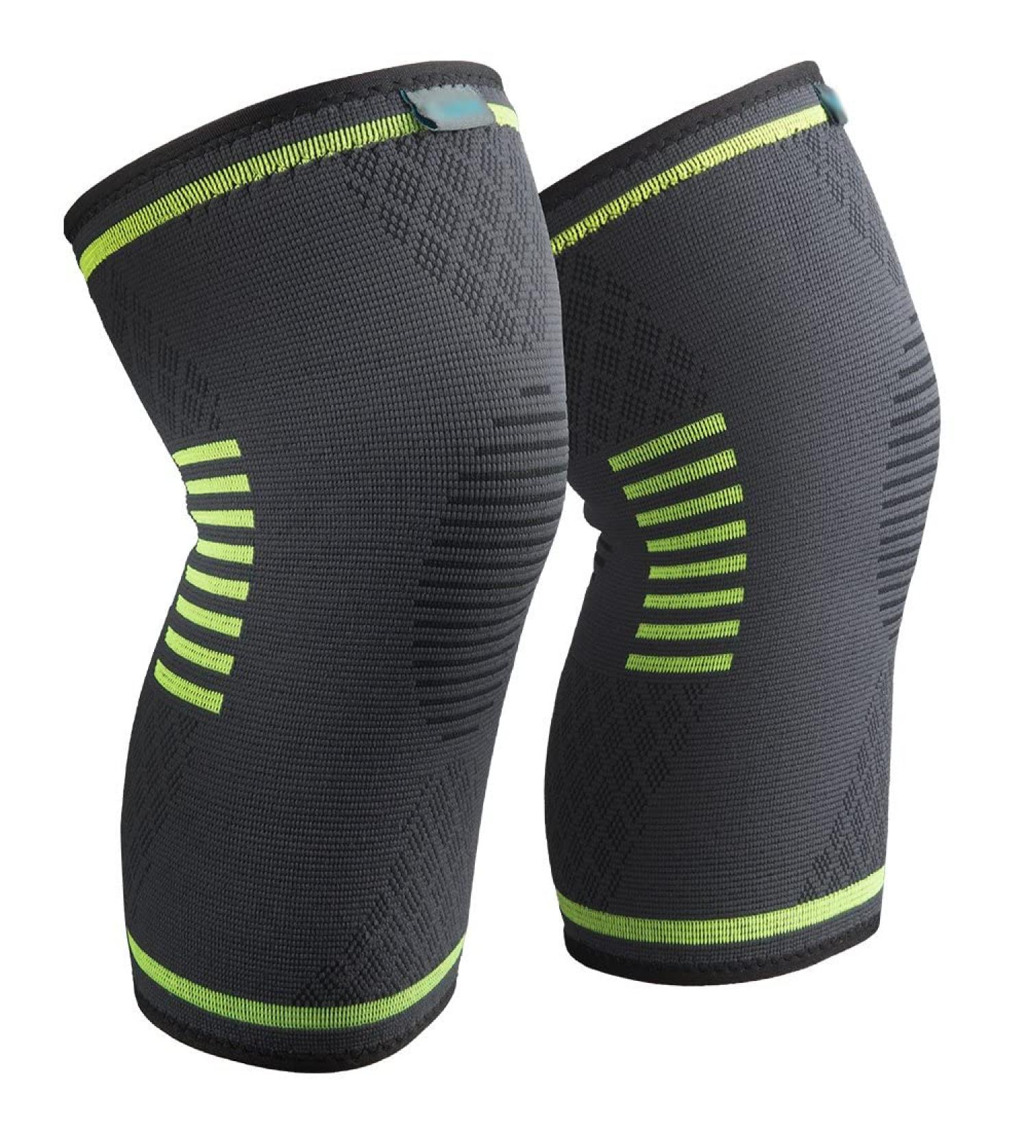 2-Pack Plus Size Knee Braces for Pain Relief | Compression Sleeve for Knee Support | Ideal for Men and Women | Rodilleras Para Gym y Dolor de Rodillas - Buy Online on GoSupps.com