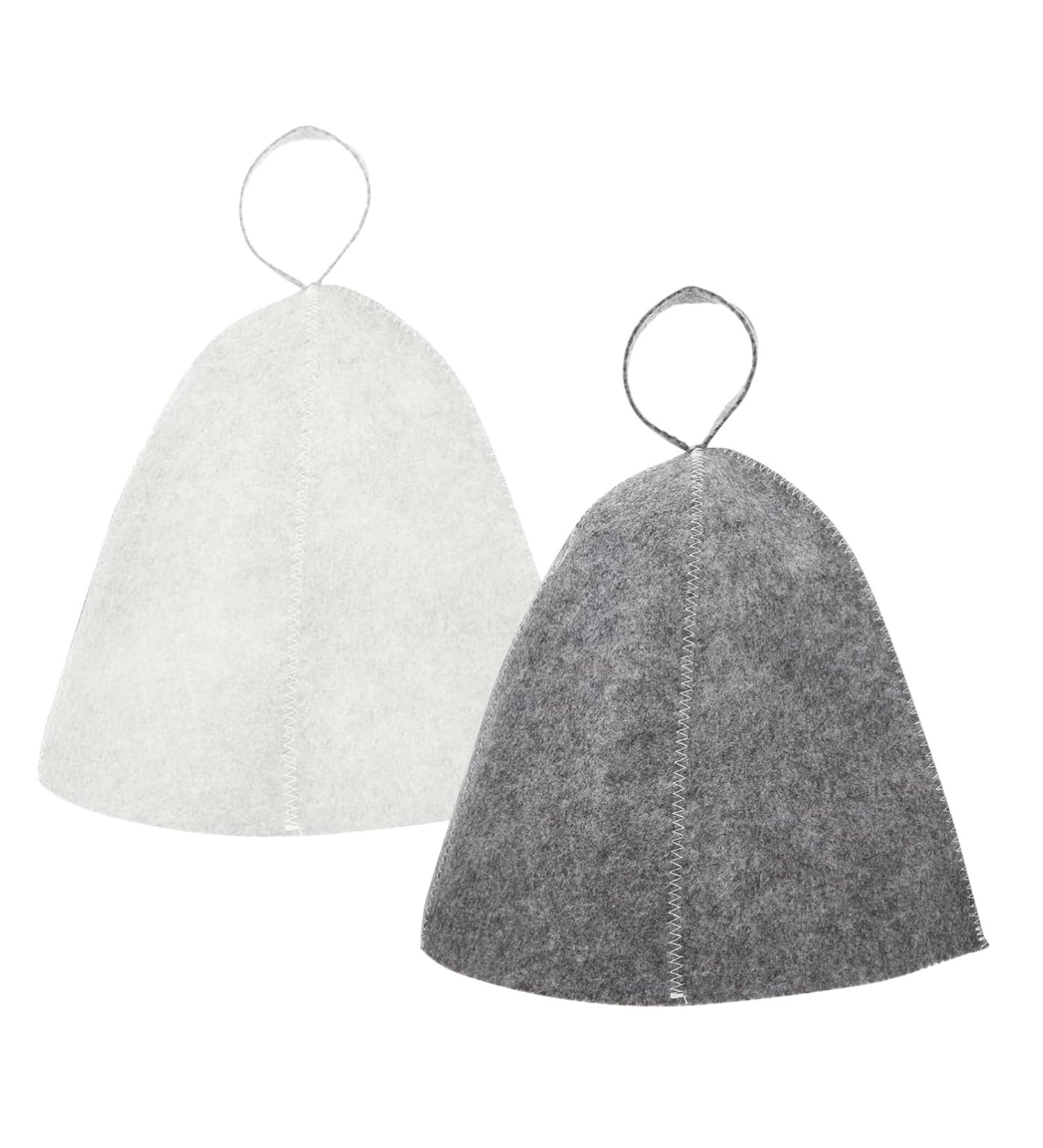 Buy Sauna Hats for Men & Women - 2 Pieces Felt Sauna Caps | Fun & Practical Accessories for Relaxation - Buy Online on GoSupps.com