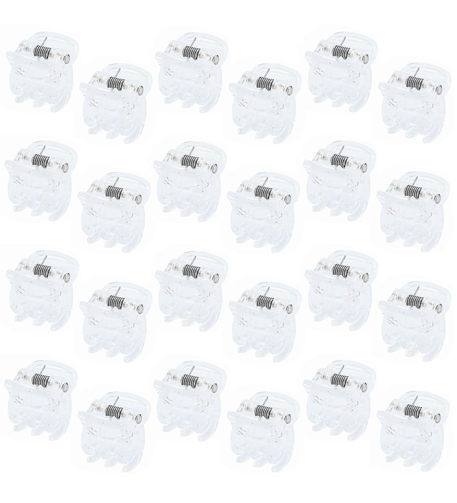 Clear Hair Clips 24 Piece Plastic Mini Claw Hair Clips Small Hair Claw Clips Mini Jaw Clips Hair Accessories for Girls and Women - Buy Online on GoSupps.com