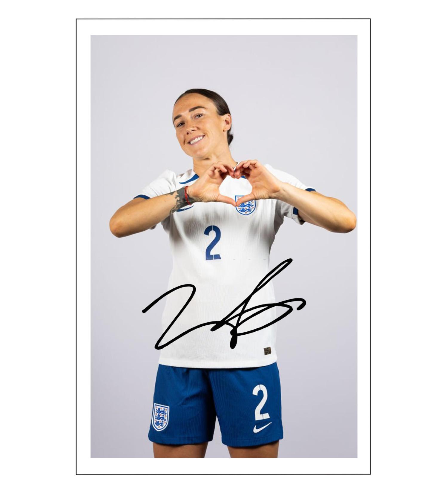 RJR PRINTS Lucy Bronze - England Lionesses Signed 6" x 4" Photo Print Pre-Printed Autograph Football/Soccer