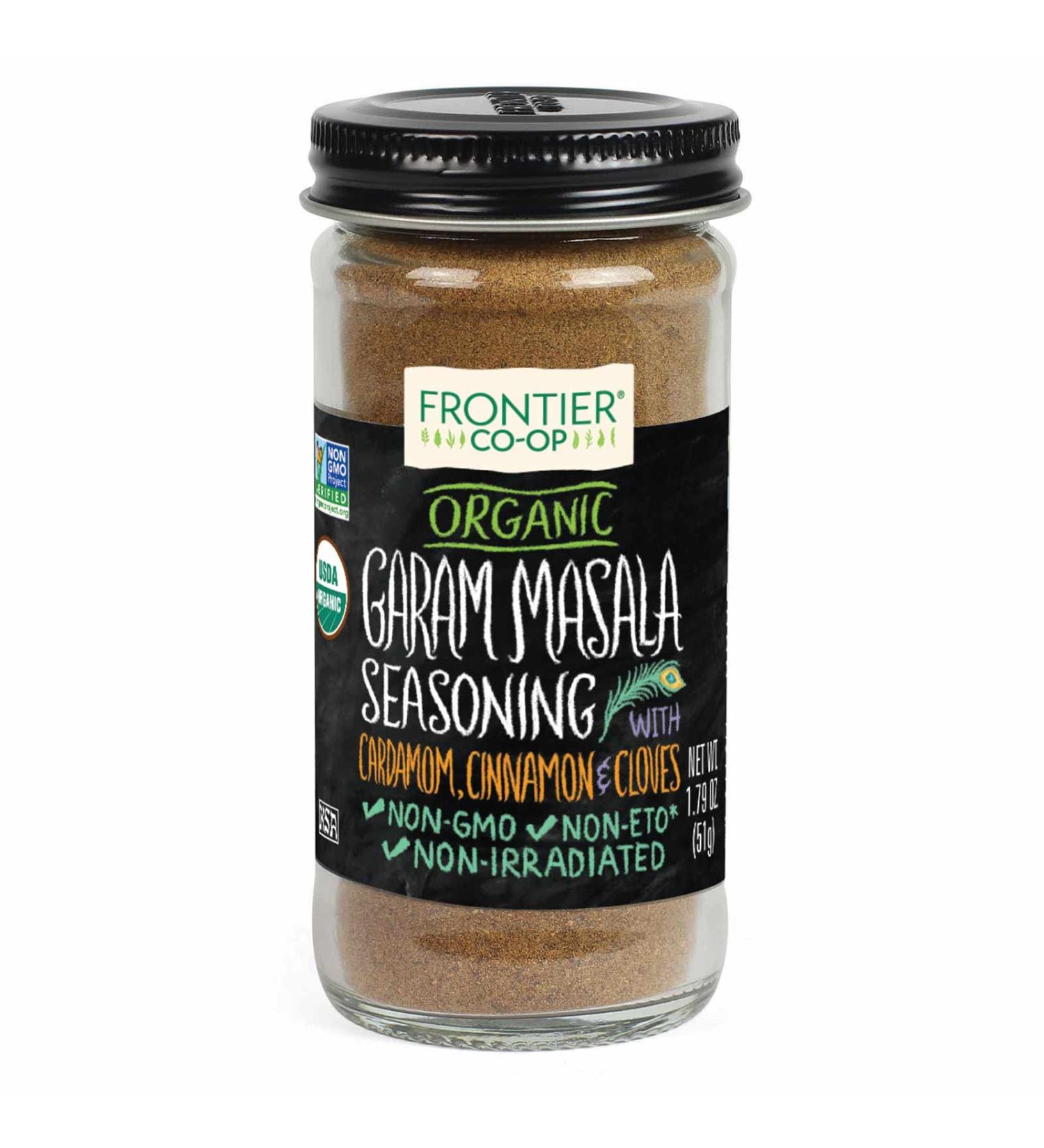 Frontier Natural Products Organic Garam Masala Seasoning with Cardamon Cinnamon & Cloves 2.00 oz (56 g)