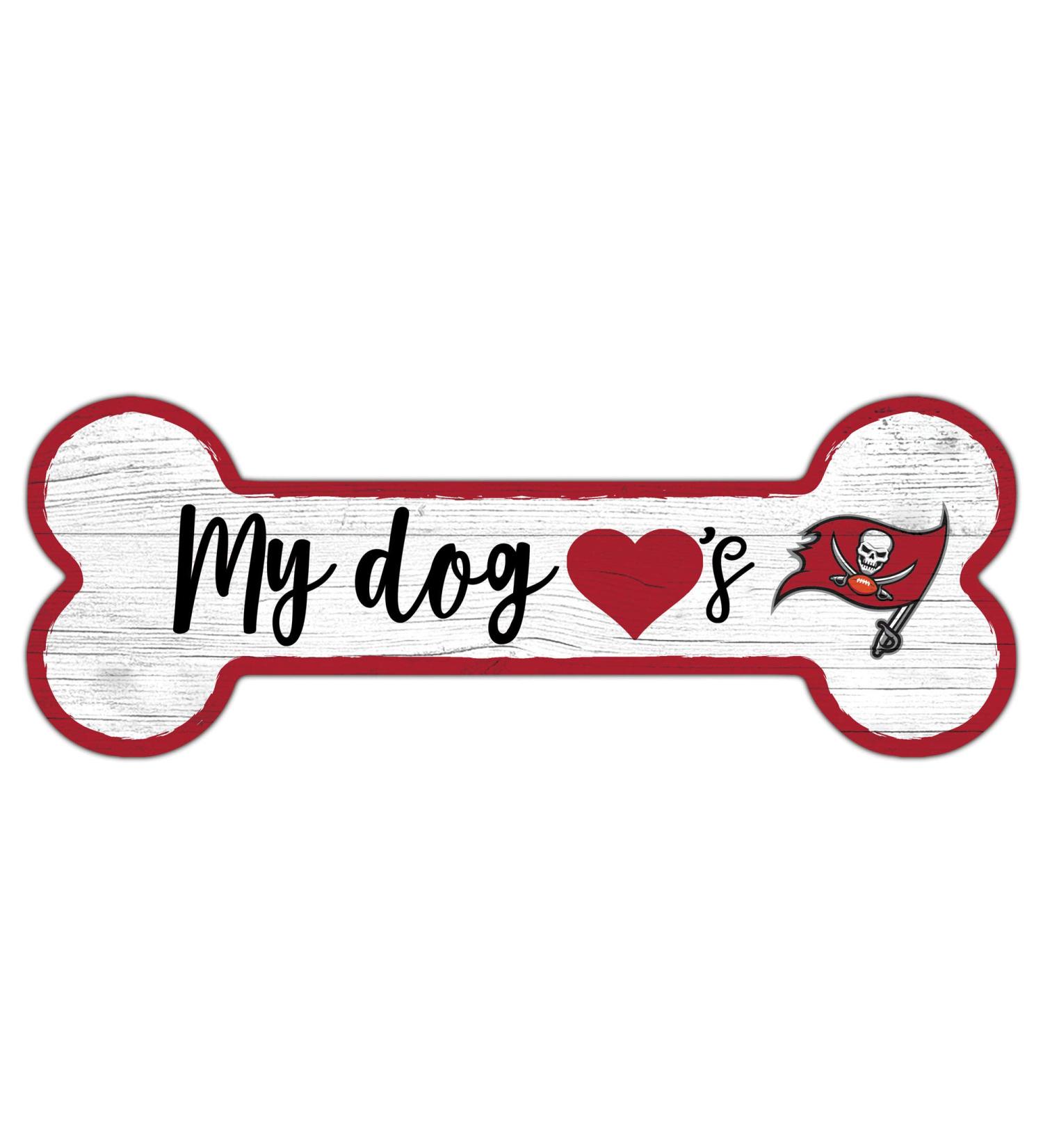 NFL Tampa Bay Buccaneers Unisex Tampa Bay Buccaneers Dog Bone sign, Team Color, 6 x 12