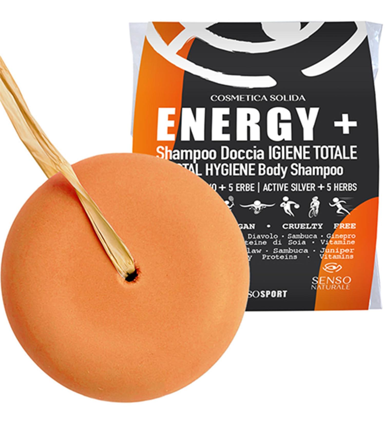  Sensonaturale Energy Solid Shower Shampoo Disinfectant for Sports with Artillon Devil's Artillon Maltodextrin Protein Vitamins Rels Bodybuilding Refill - Buy Online on GoSupps.com