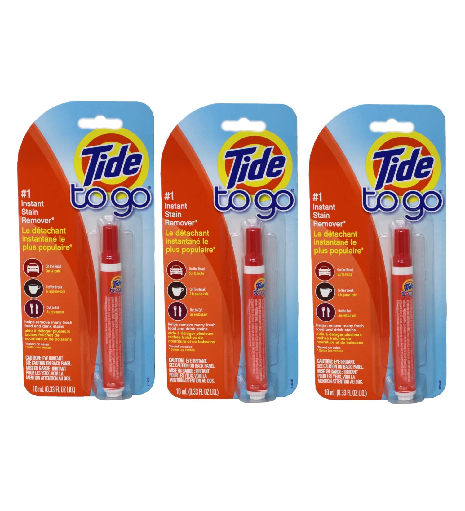 Buy Tide To Go Instant Stain Remover 0.33 oz (Pack of 3) - Fast Shipping Worldwide | Stain Removal Solution - Buy Online on GoSupps.com