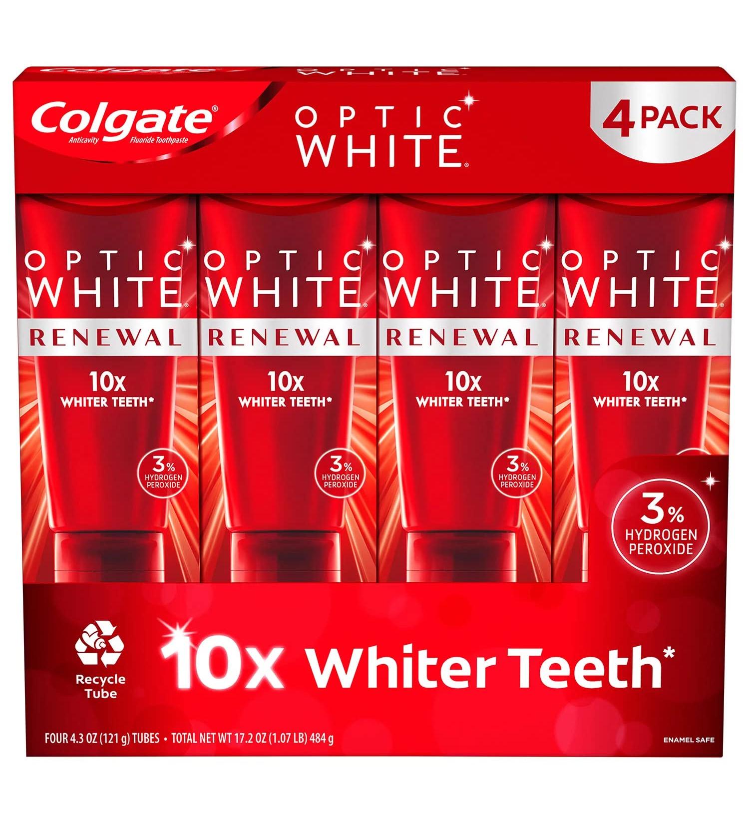 Colgate Optic White Renewal Toothpaste (4 PK/4.3 Oz)