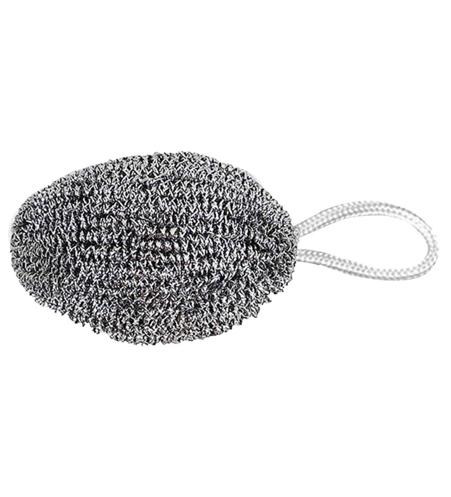 6 Pack Stainless Steel Scrubber - Scrubbing Scouring Pad Steel Wool Scrubber Stainless Steel Scourer for Kitchens Bathroom and More - Buy Online on GoSupps.com