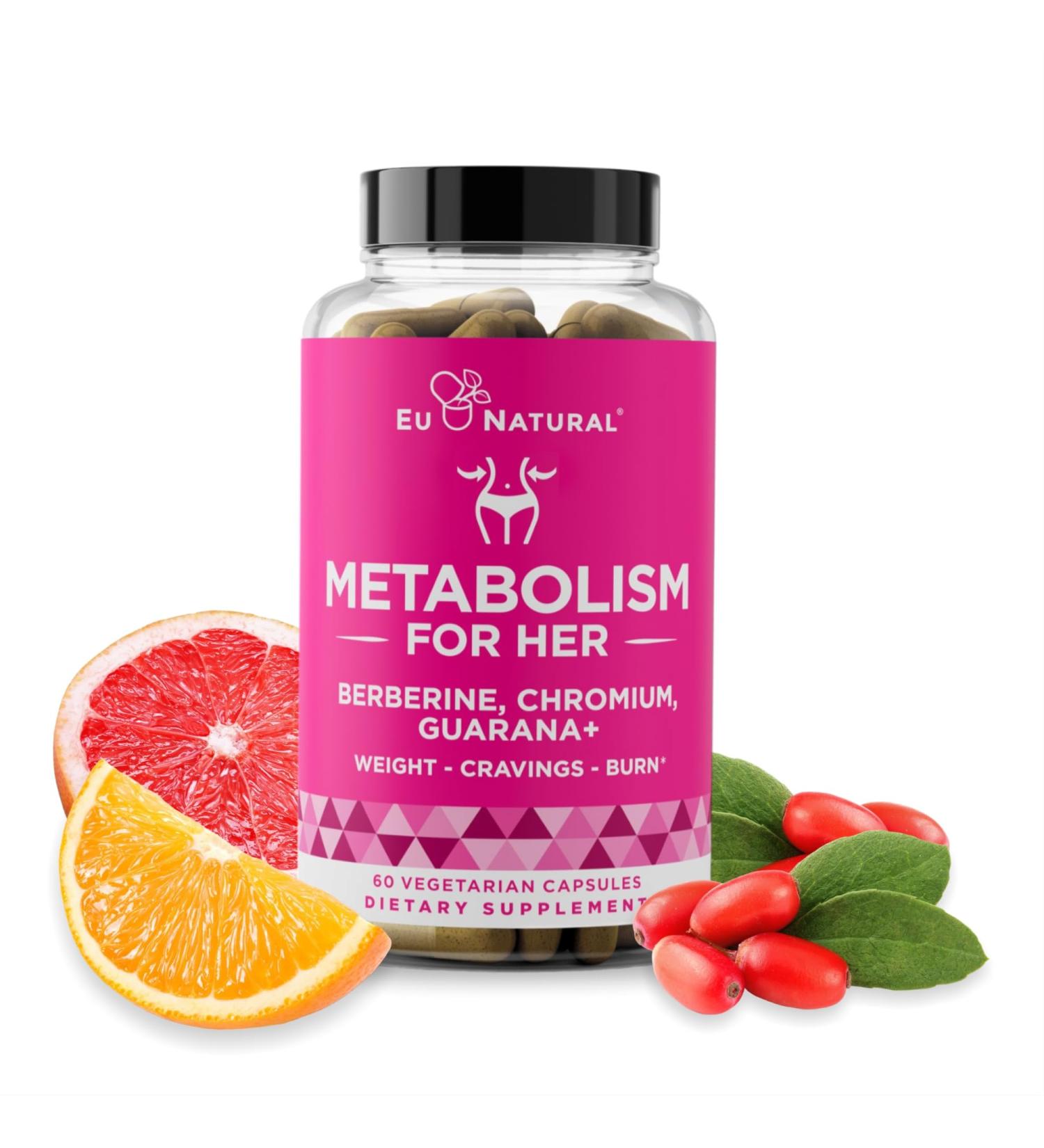 Metabolism for Her - Women's Weight Loss Pills | Appetite Suppressant Fat Burner & Metabolism Booster - 60 Veg Capsules - Buy Online on GoSupps.com